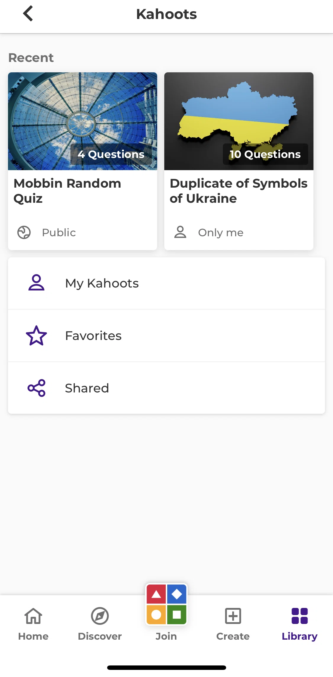 Kahoot Screen screen in the Mobbin quiz detail flow