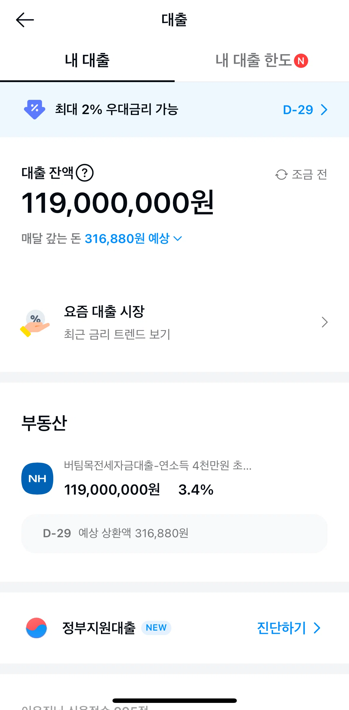 Kakao Pay Screen screen in the Loan detail flow