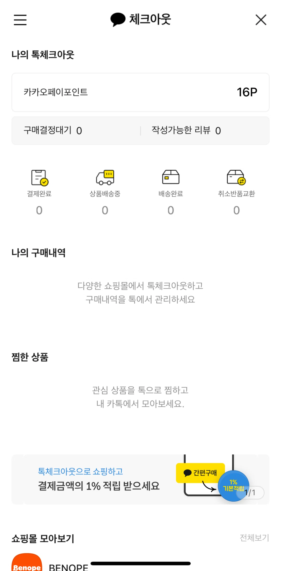 KakaoTalk Screen screen in the Kakao Checkout profile flow