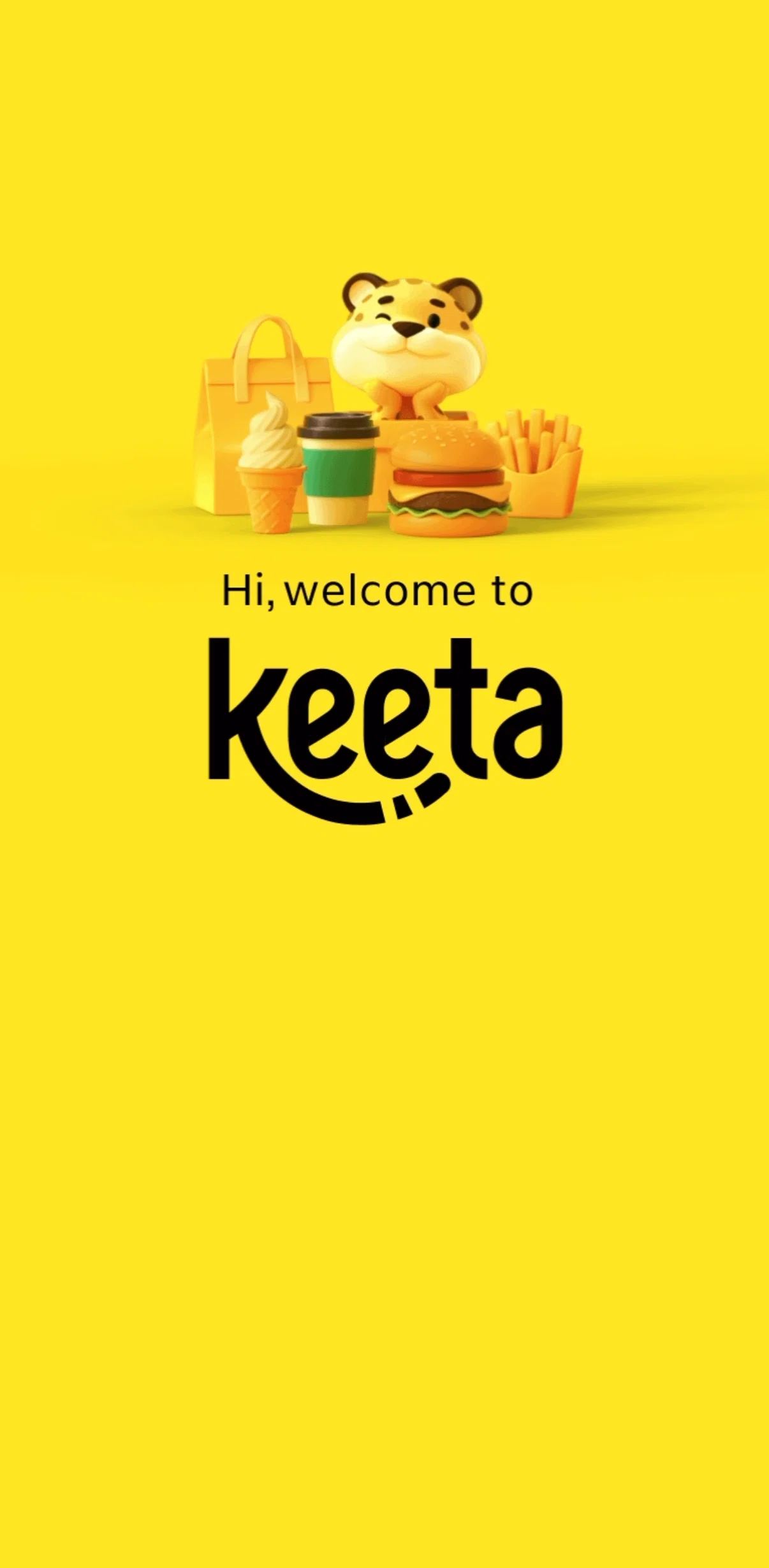 Keeta Screen screen in the Onboarding flow