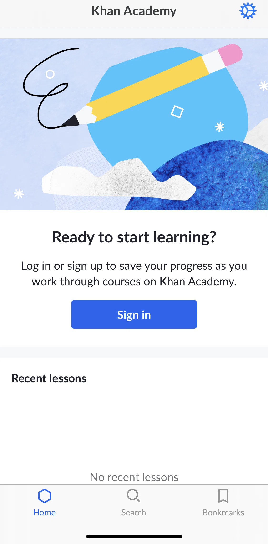 Khan Academy Screen screen in the Onboarding flow