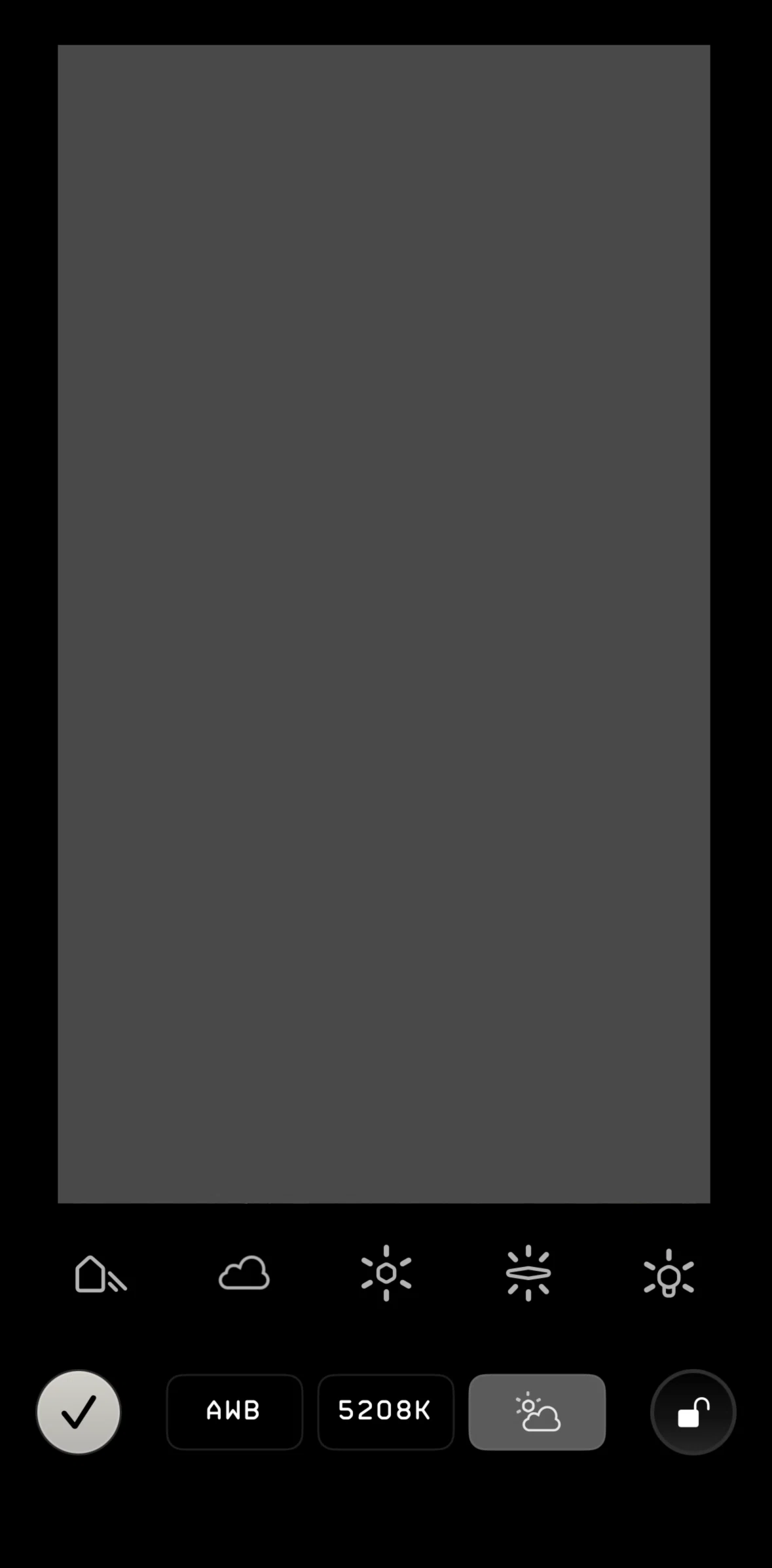 Kino Screen screen in the Enabling white balance lock flow