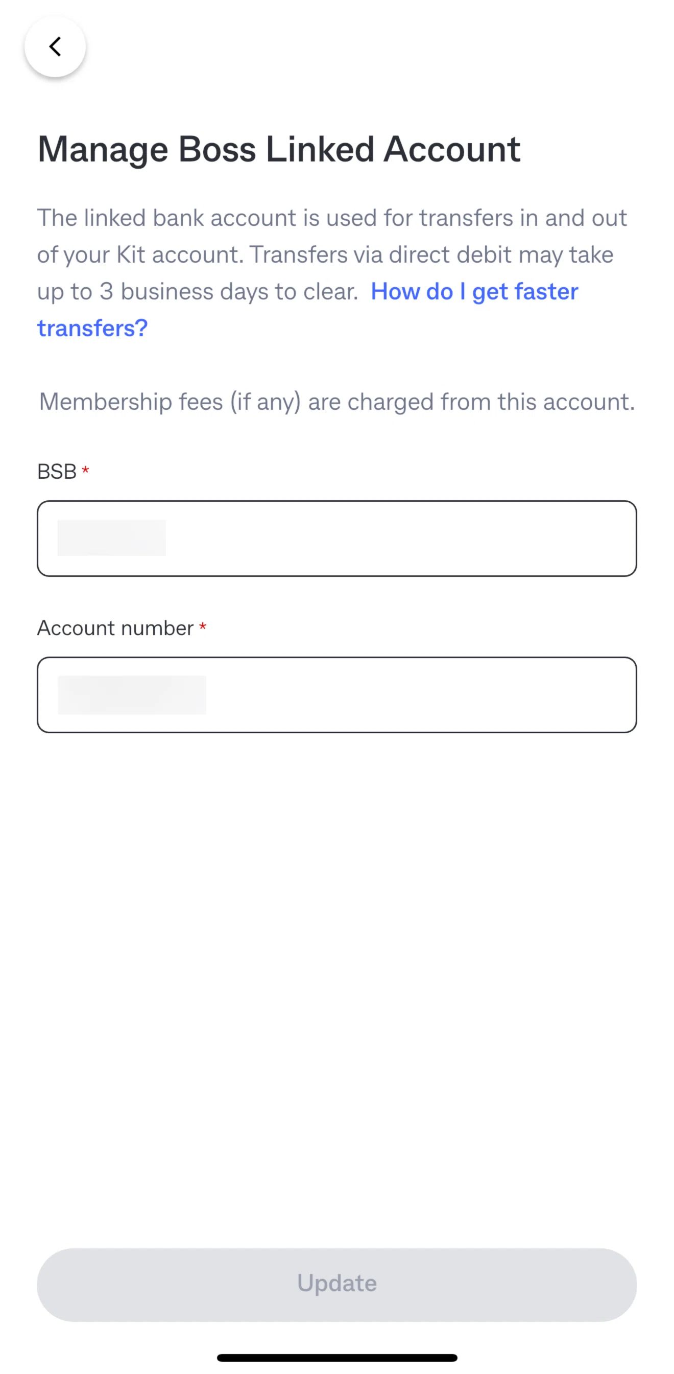 Kit Screen screen in the Faster transfers information flow