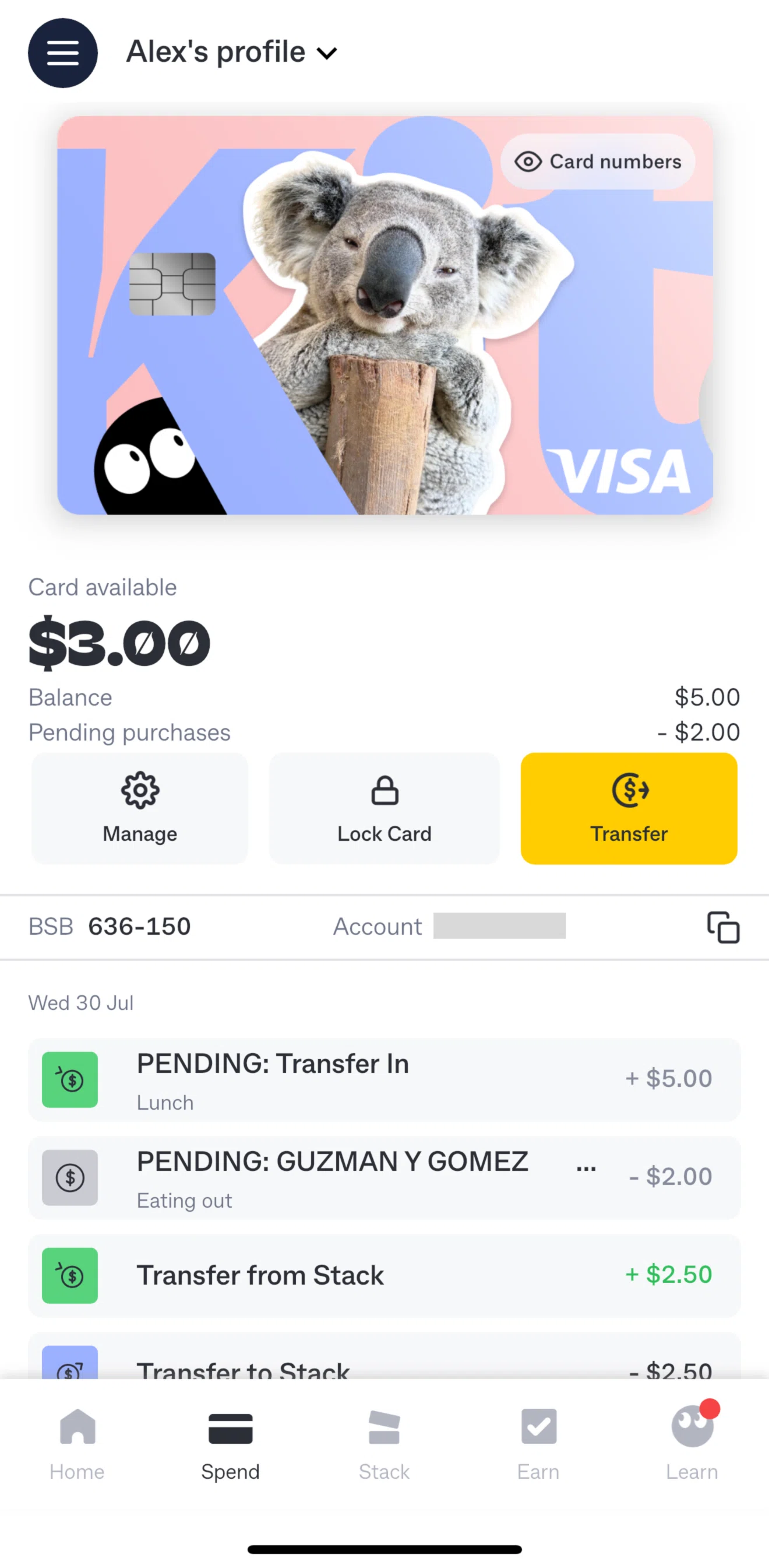Kit Screen screen in the Receipt detail flow