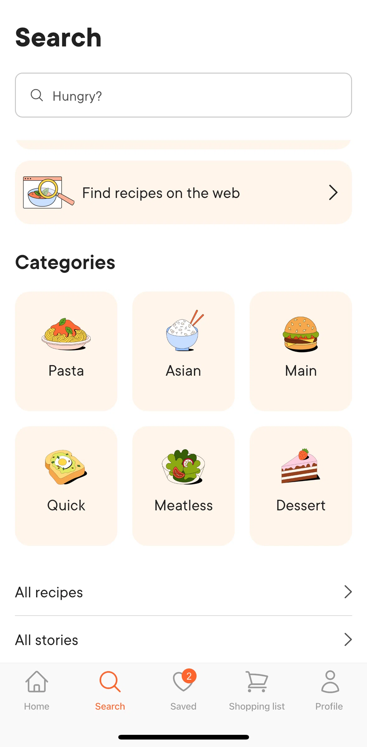 Kitchen Stories Screen screen in the Article detail flow