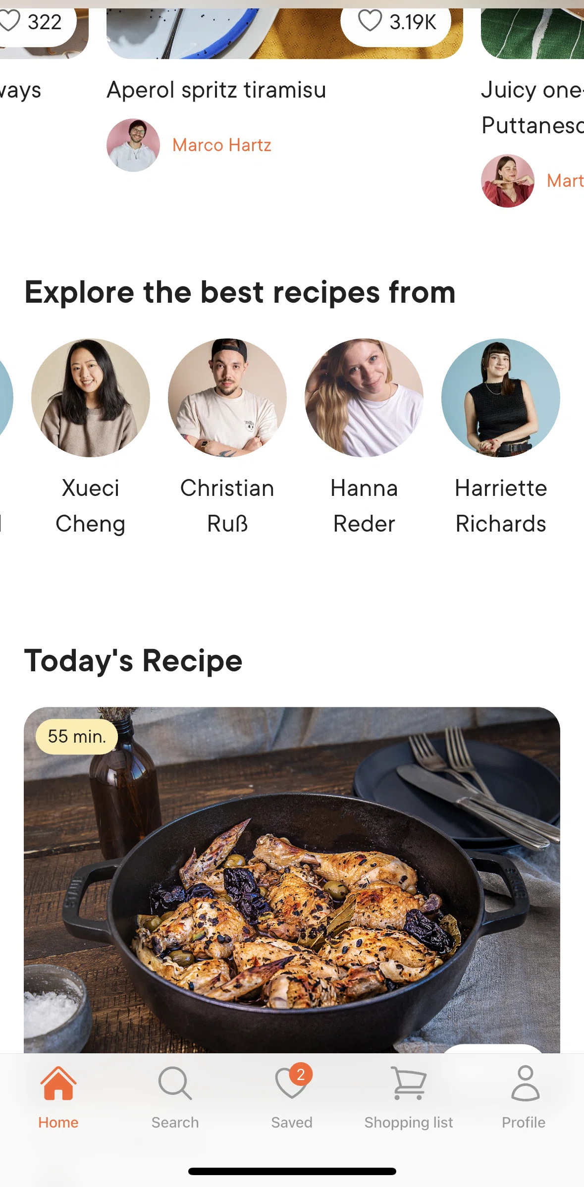 Kitchen Stories Screen screen in the Author (food editor) flow
