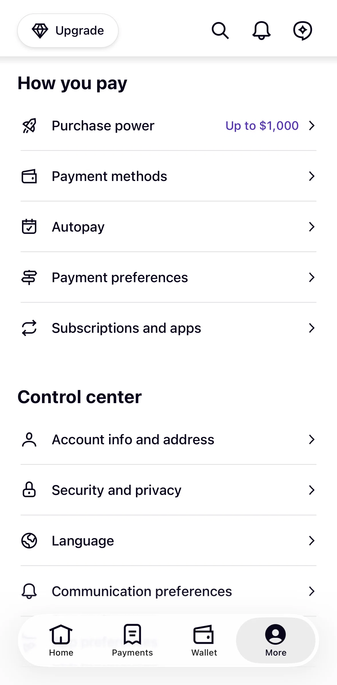 Klarna Screen screen in the Autopay flow
