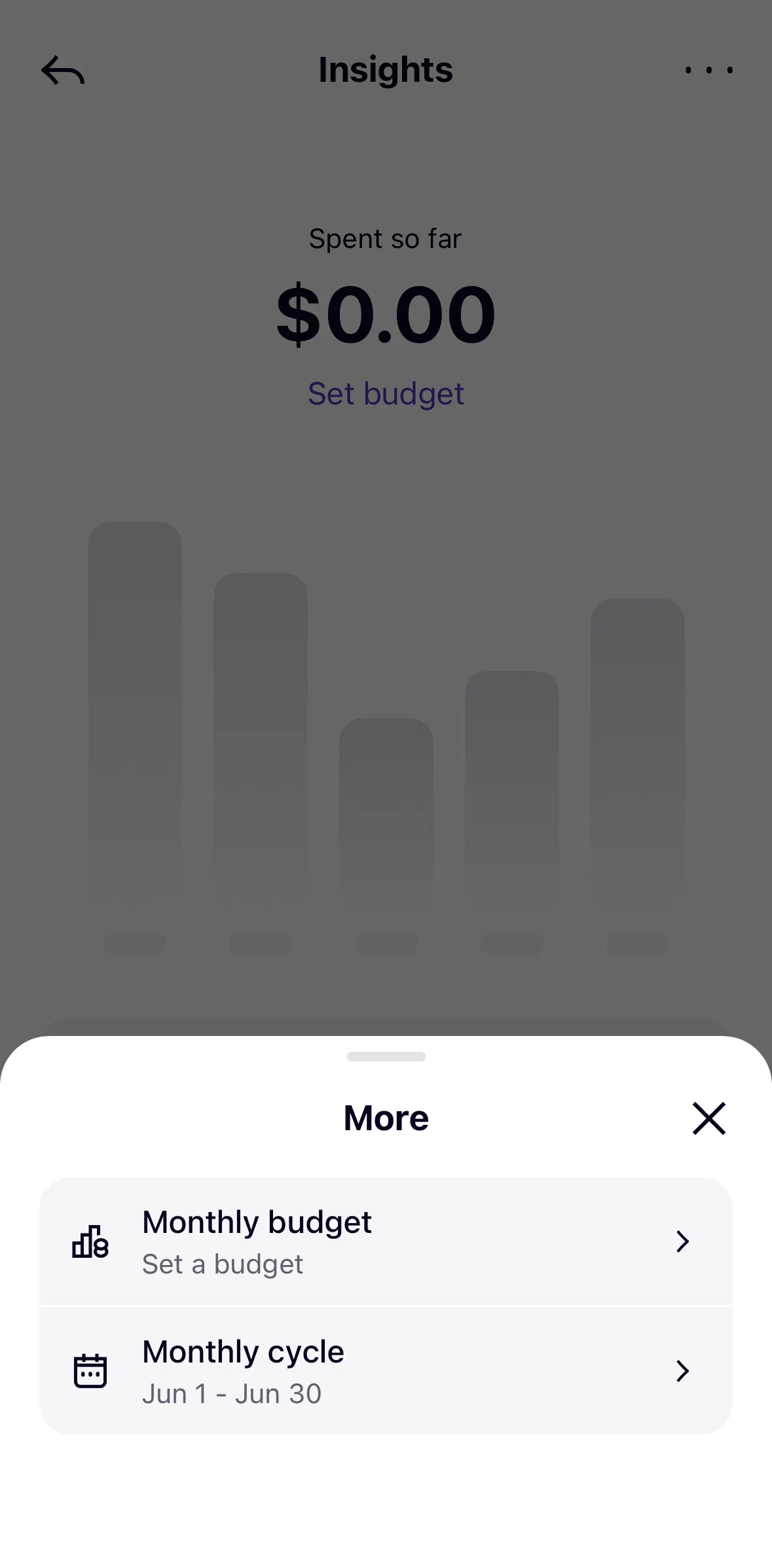 Klarna Screen screen in the Setting a monthly cycle flow