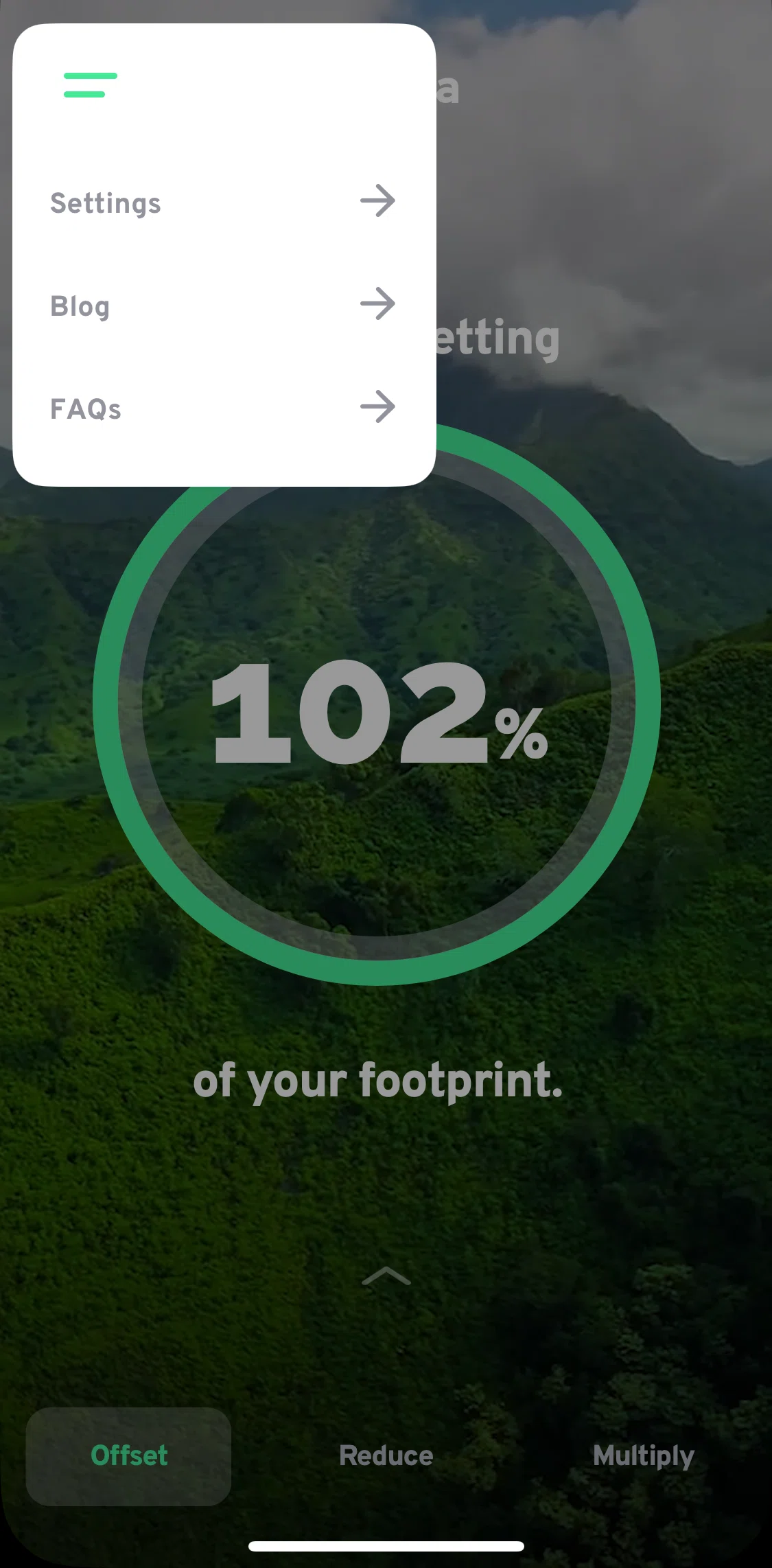 Klima Screen screen in the FAQs flow