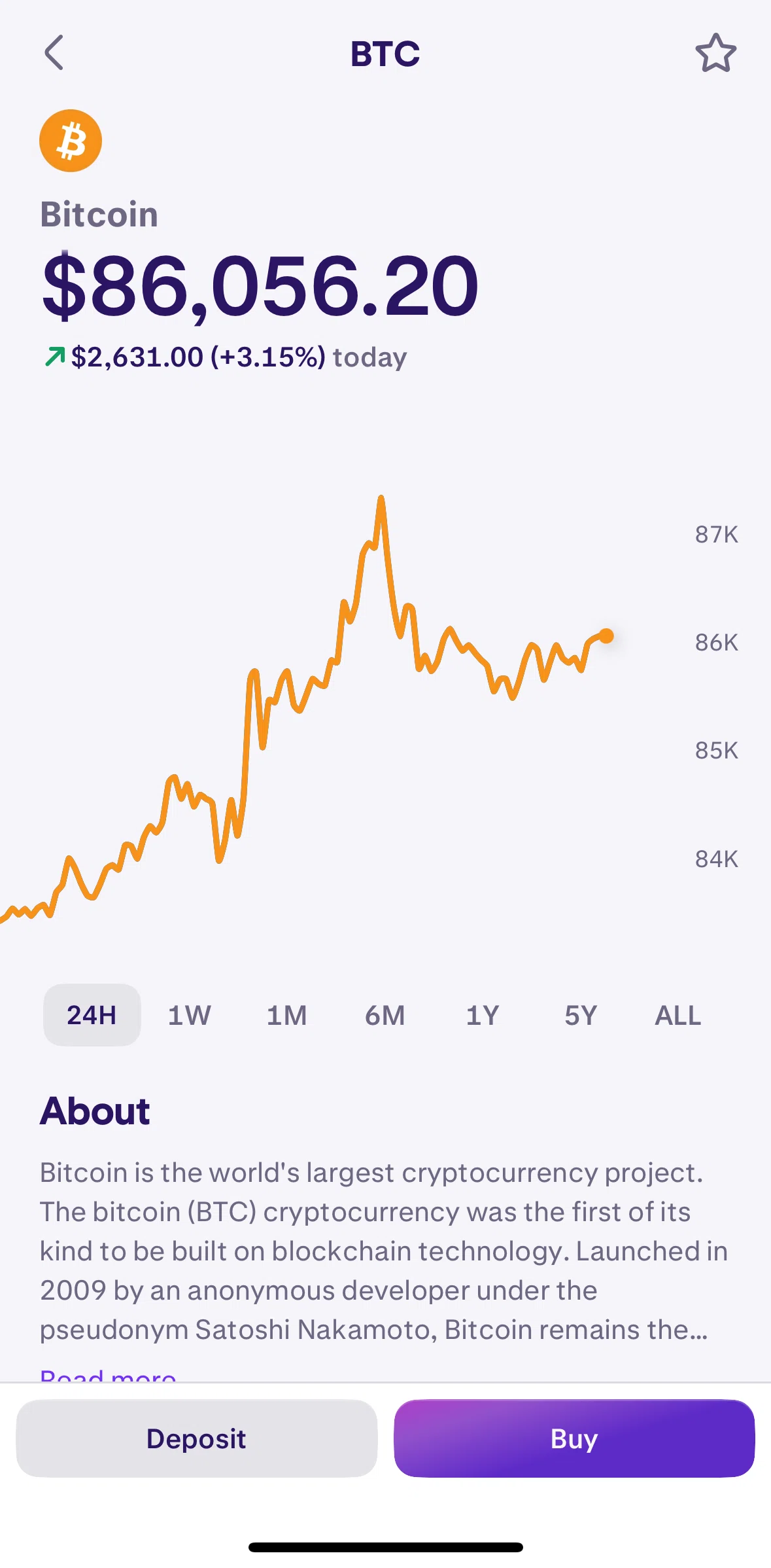 Kraken Screen screen in the Adding to watchlist flow