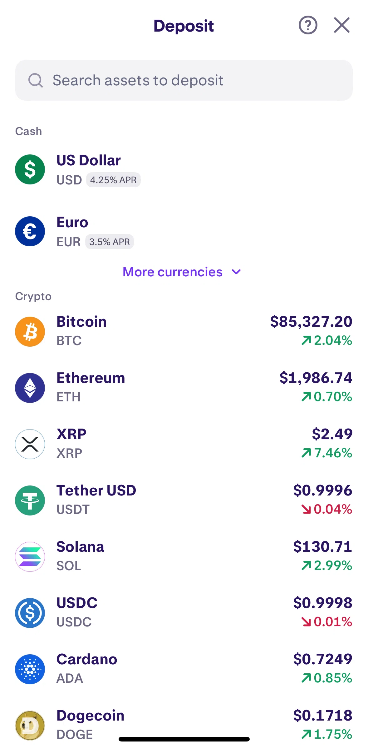 Kraken Screen screen in the Deposit via bank transfer flow