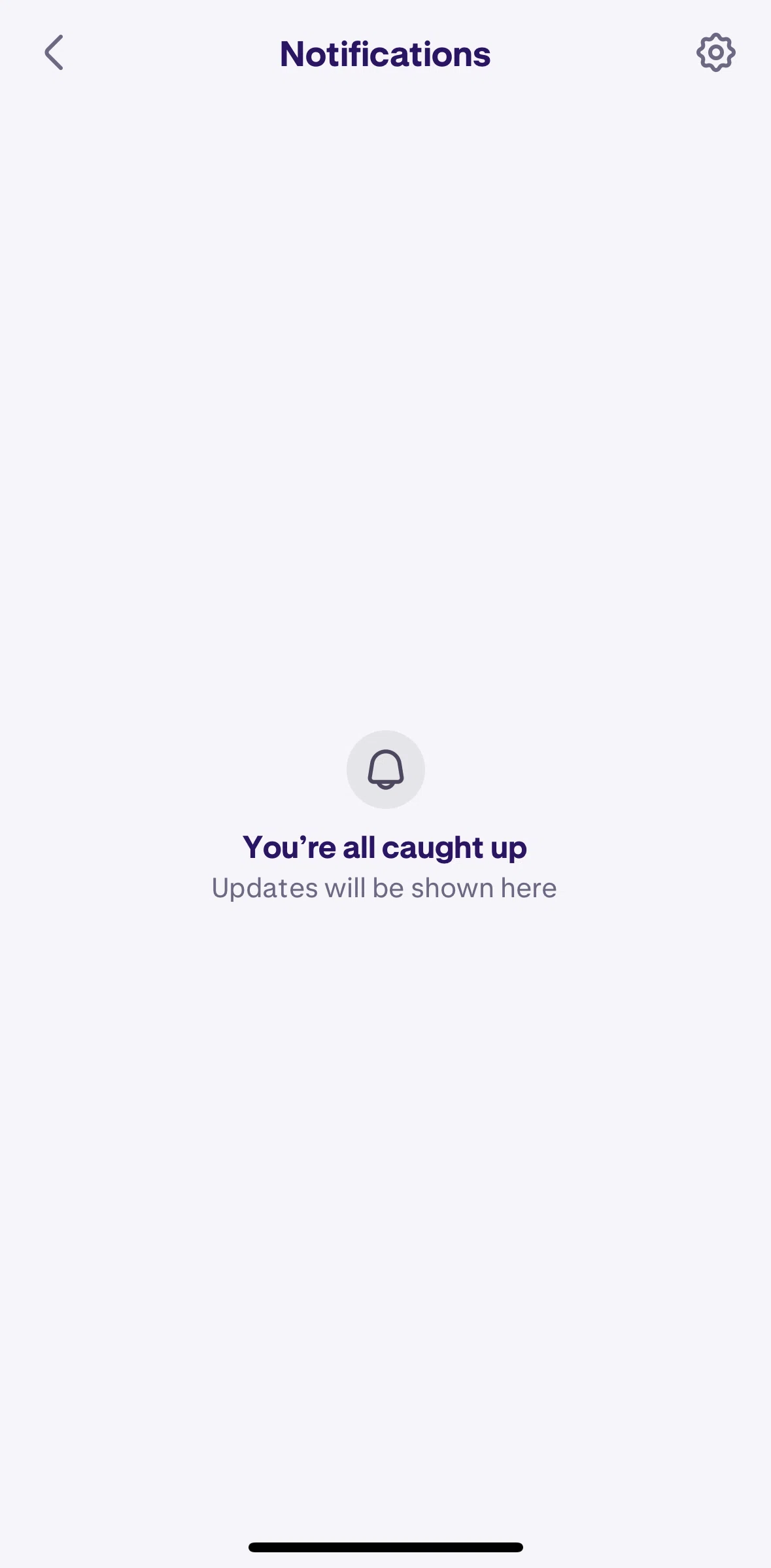 Kraken Screen screen in the Updating notification settings flow