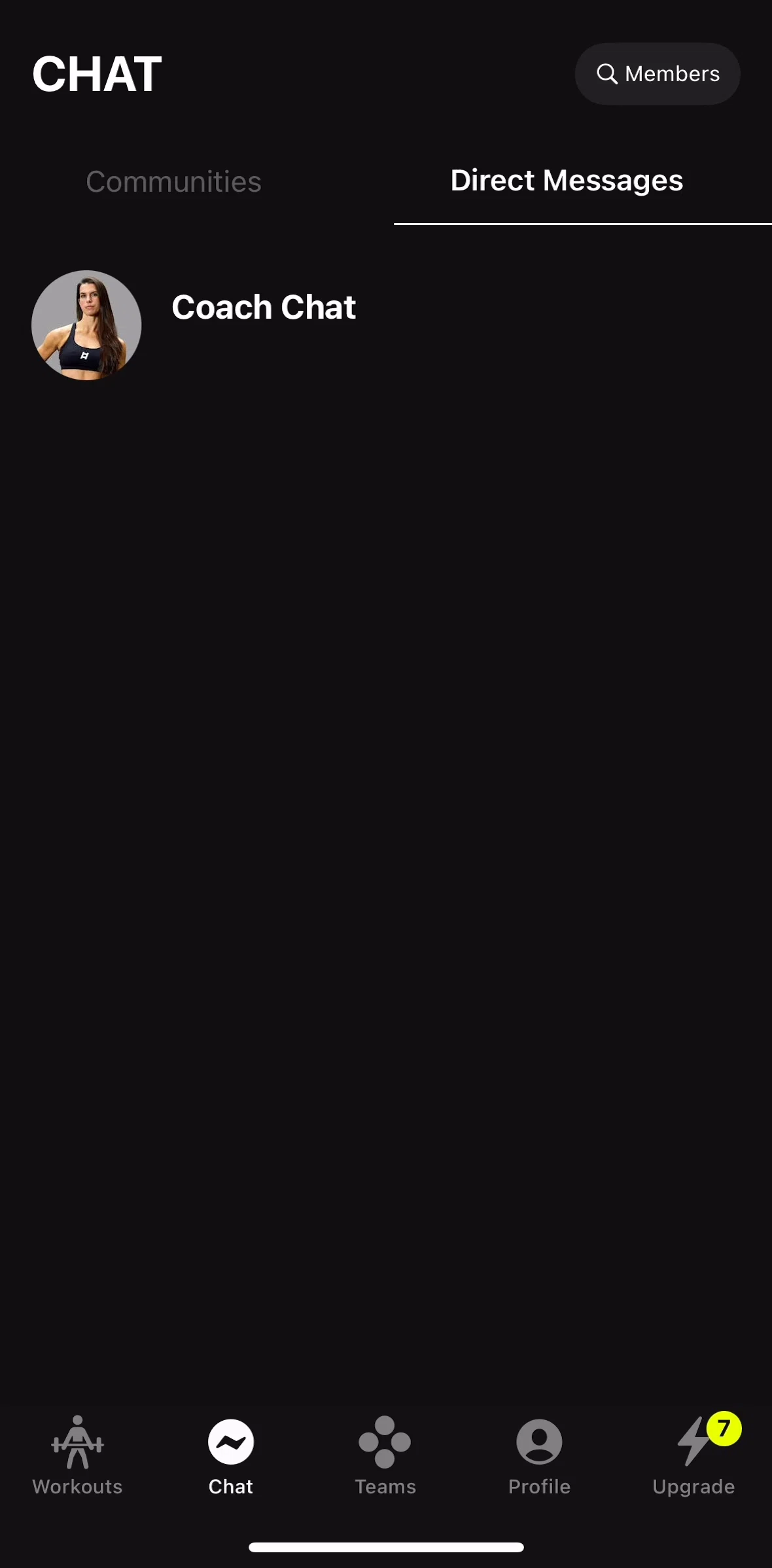 Ladder Screen screen in the Coach chat flow