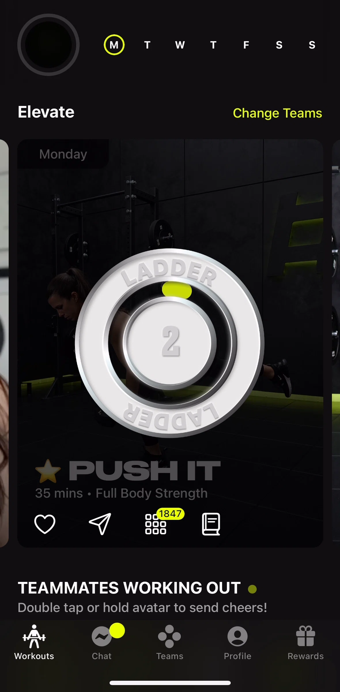 Ladder Screen screen in the Rewards flow