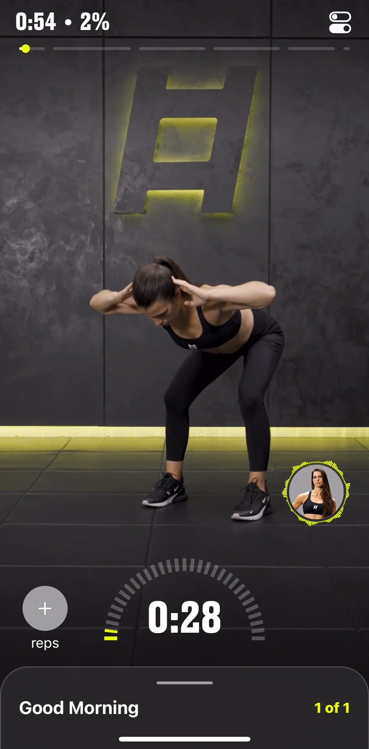 Ladder Screen screen in the Workout preferences flow
