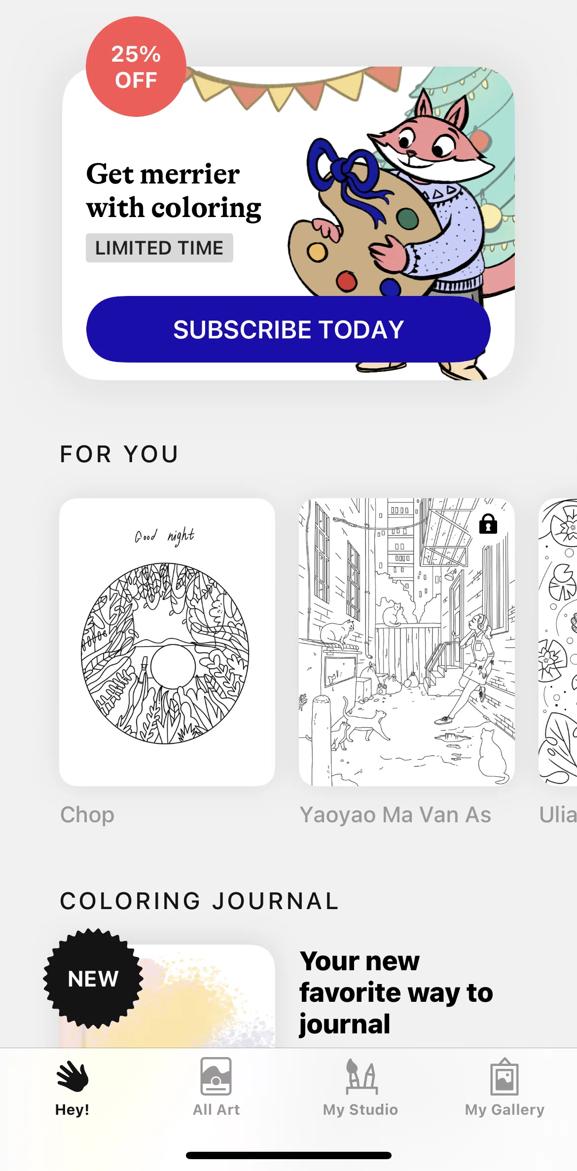 Lake Screen screen in the Subscribing to app flow