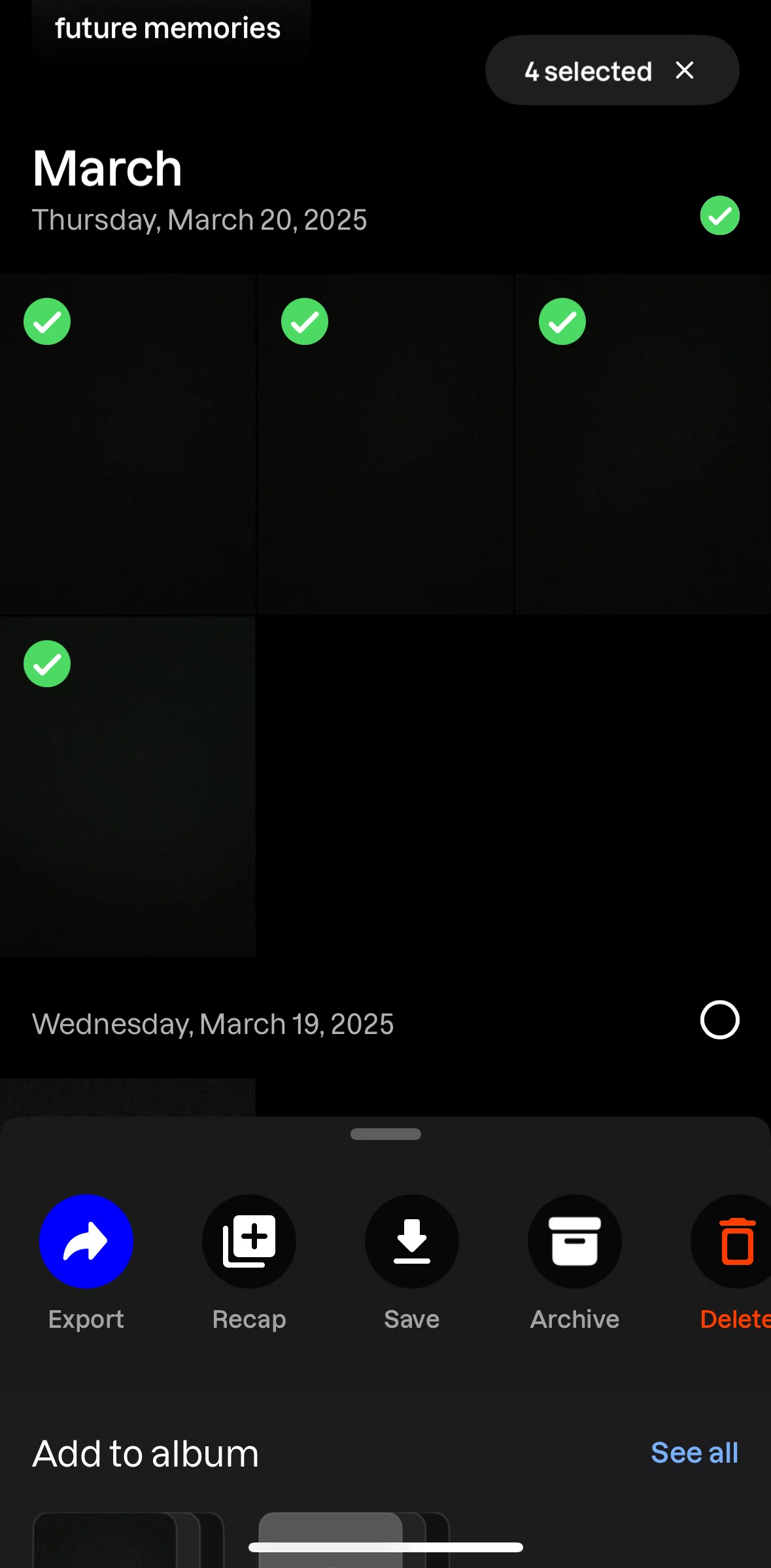 Lapse Screen screen in the Recap flow