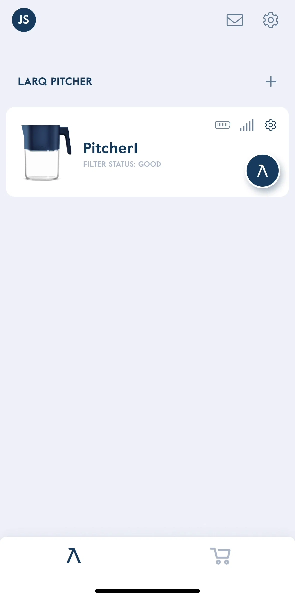 LARQ Screen screen in the Notification flow