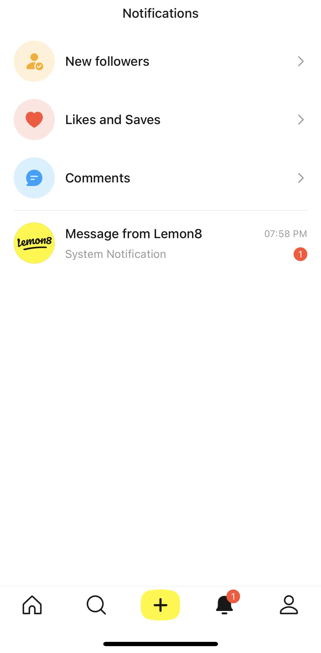 Lemon8 Screen screen in the Comments flow