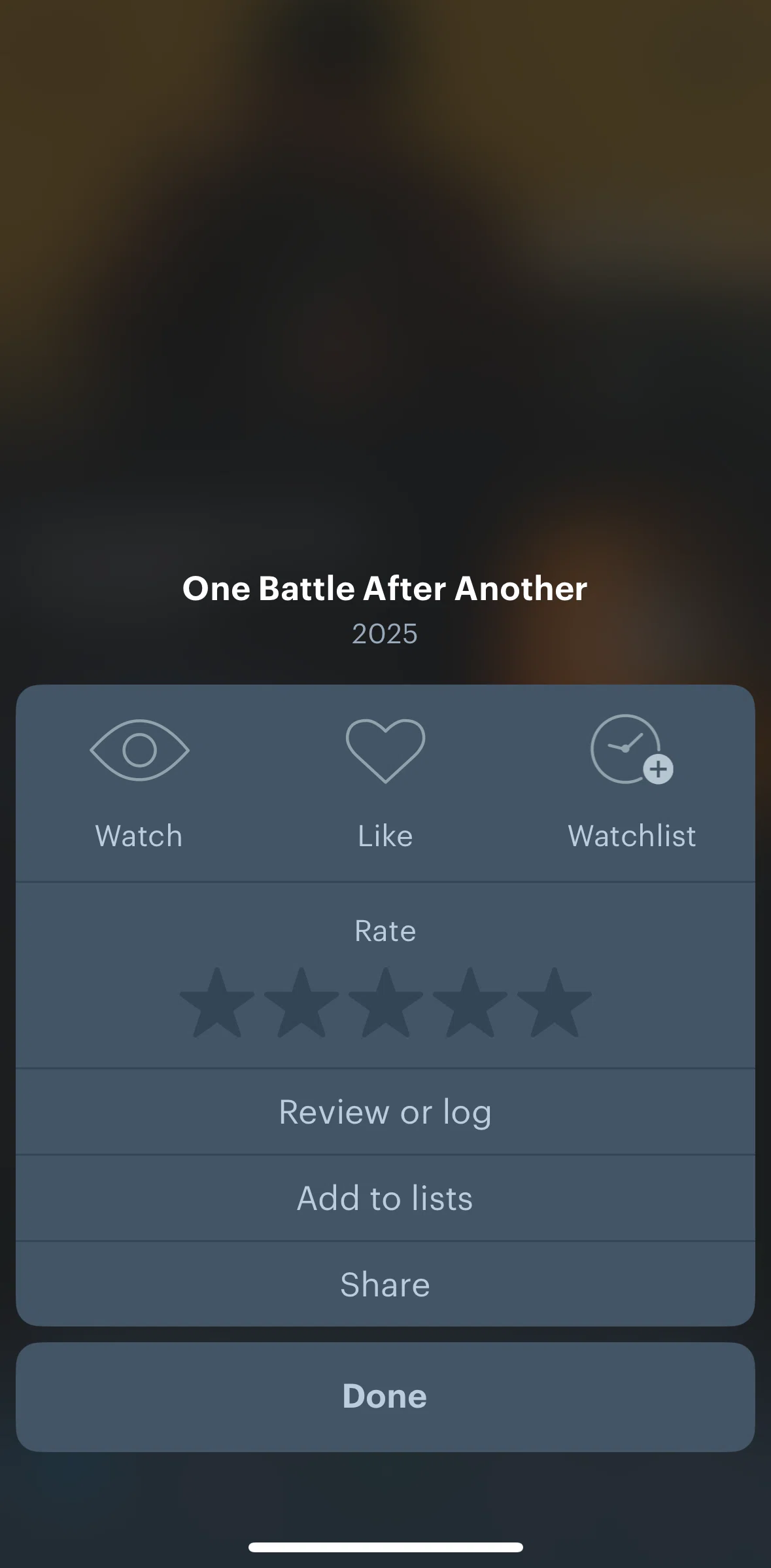 Letterboxd Screen screen in the Liking a film flow