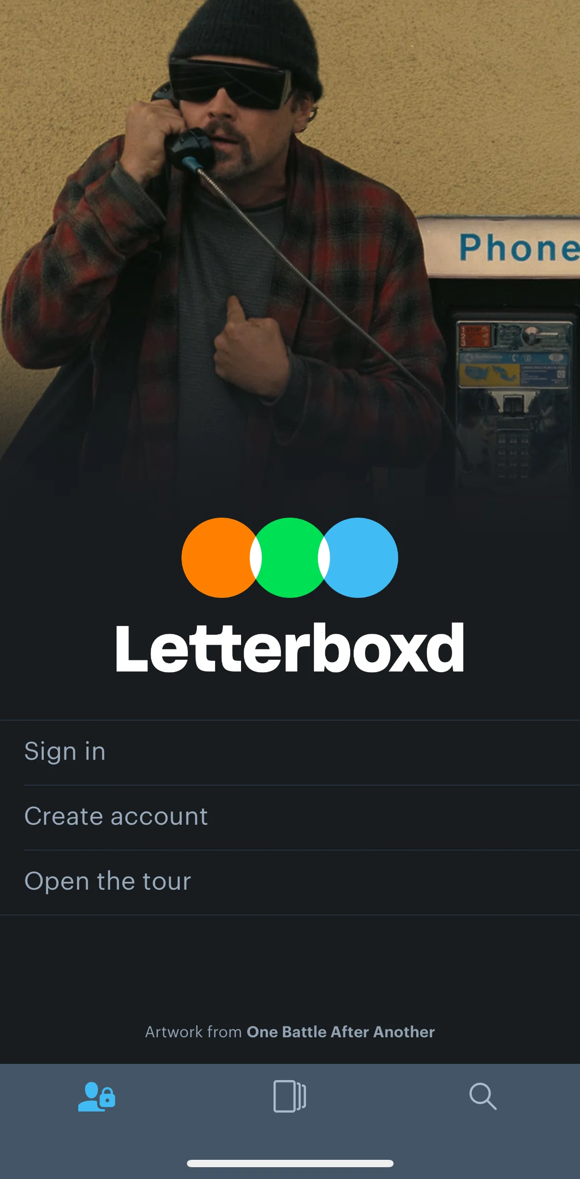 Letterboxd Screen screen in the Logging in flow