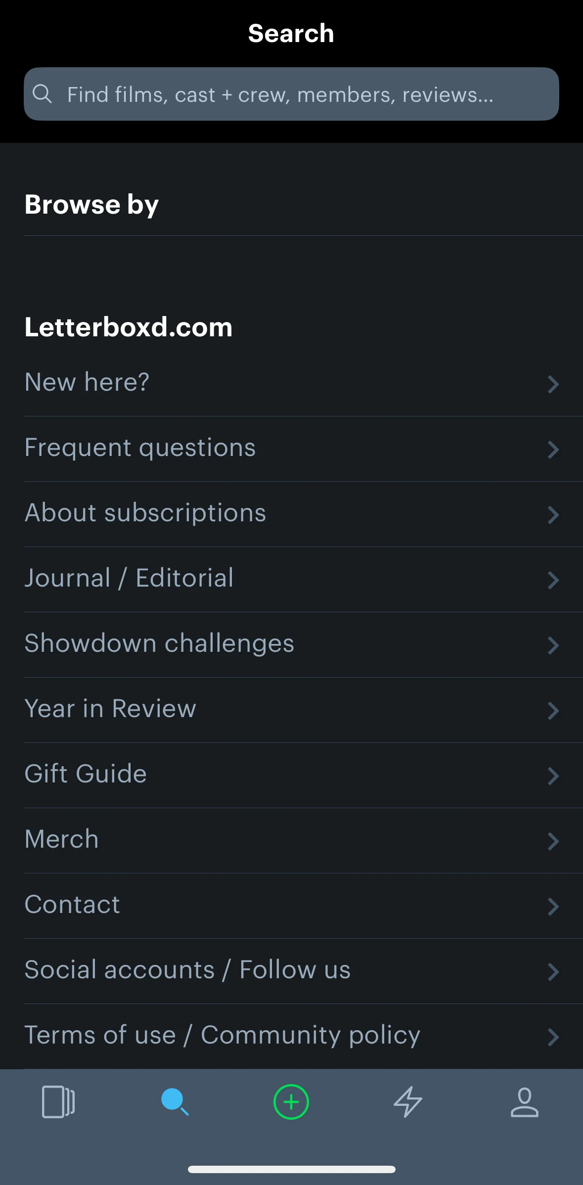 Letterboxd Screen screen in the Welcome flow