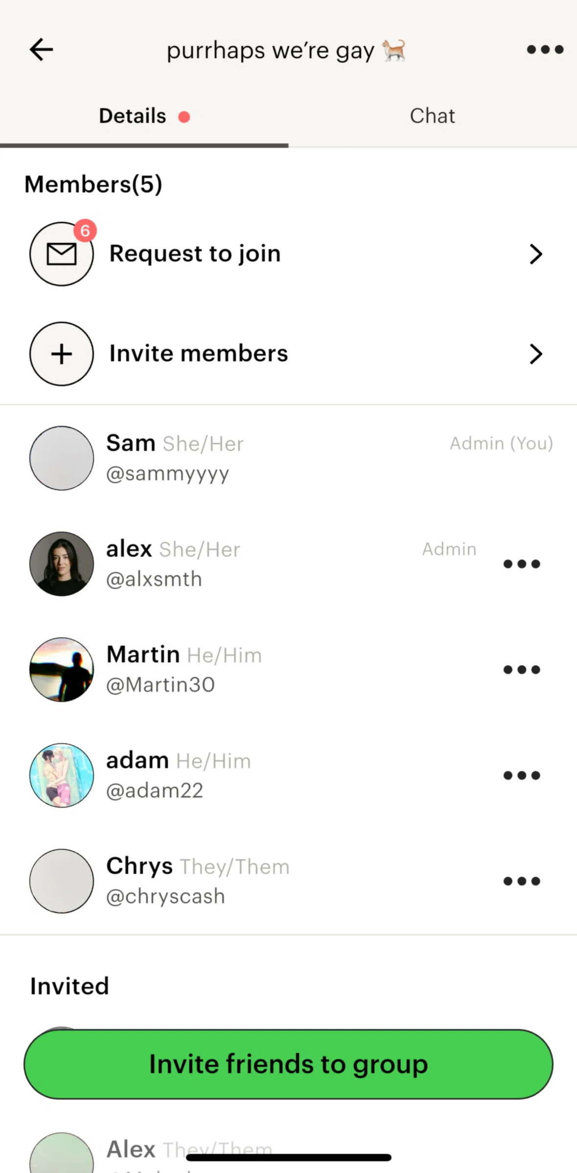 Lex Screen screen in the Adding a group administrator flow