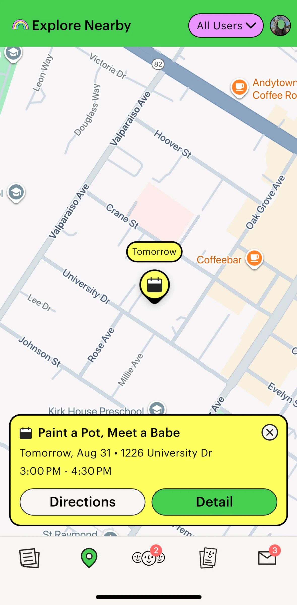 Lex Screen screen in the Directions flow