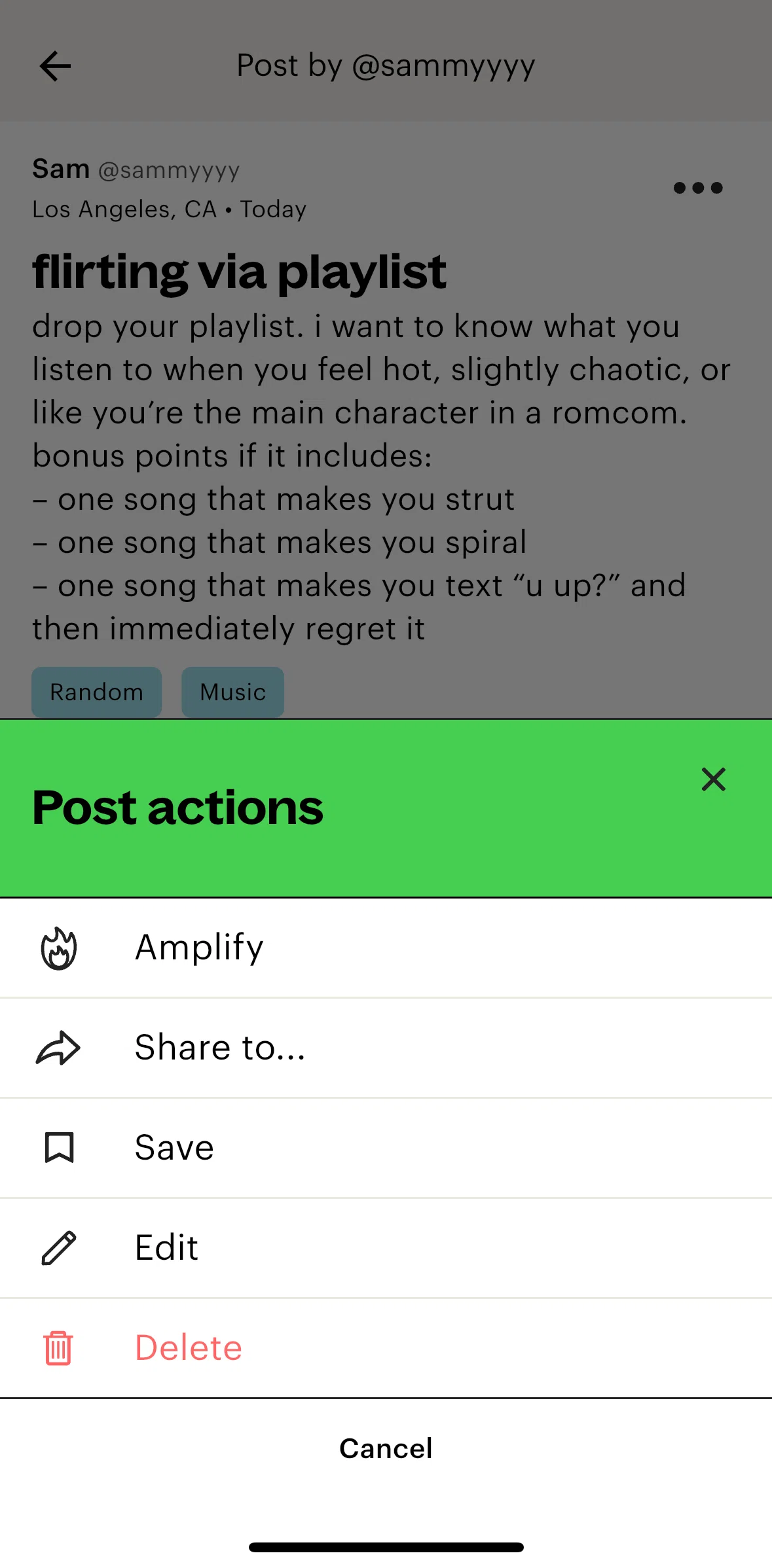 Lex Screen screen in the Disabling comments flow