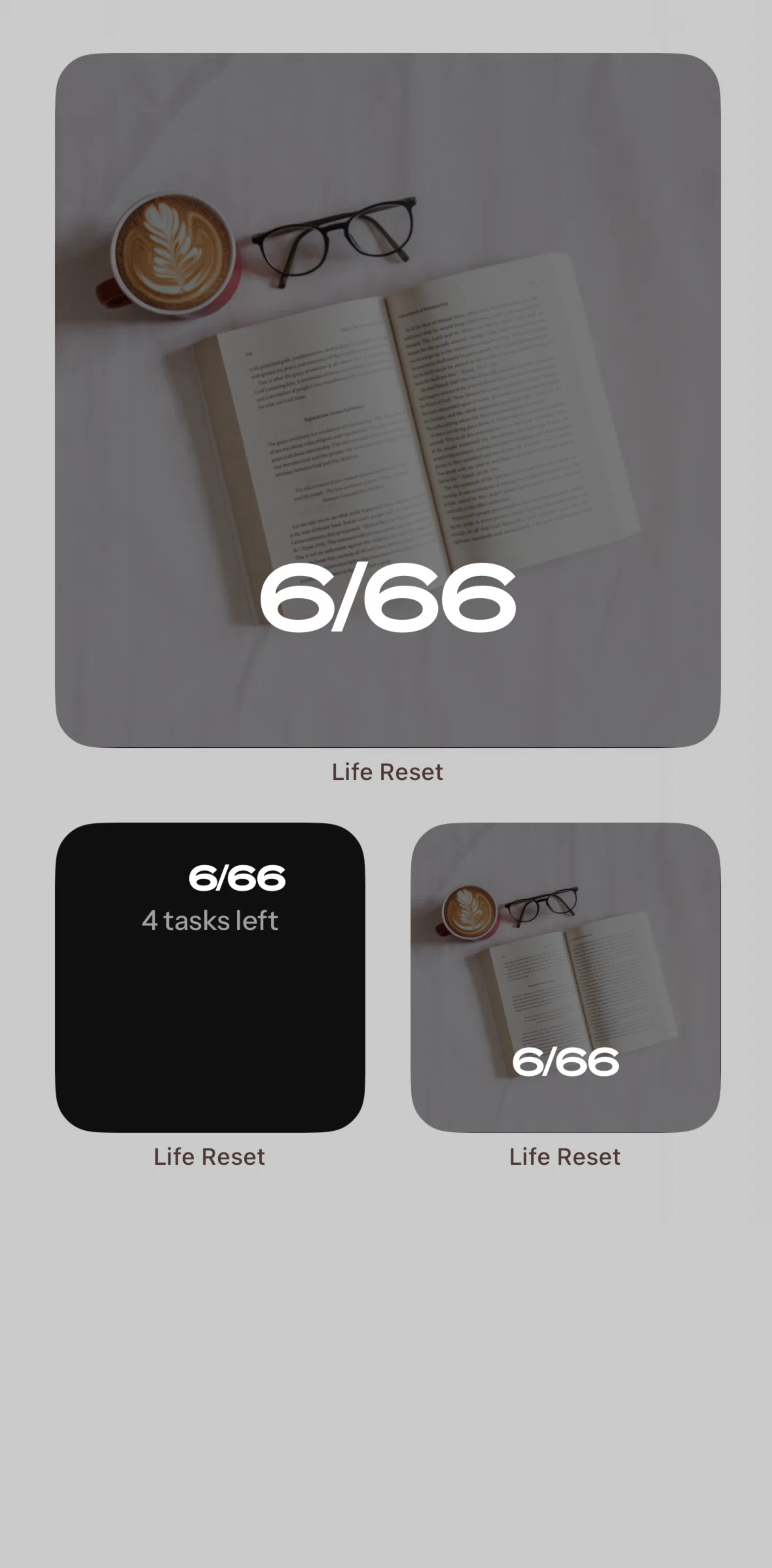 Life Reset Screen screen in the Widgets flow