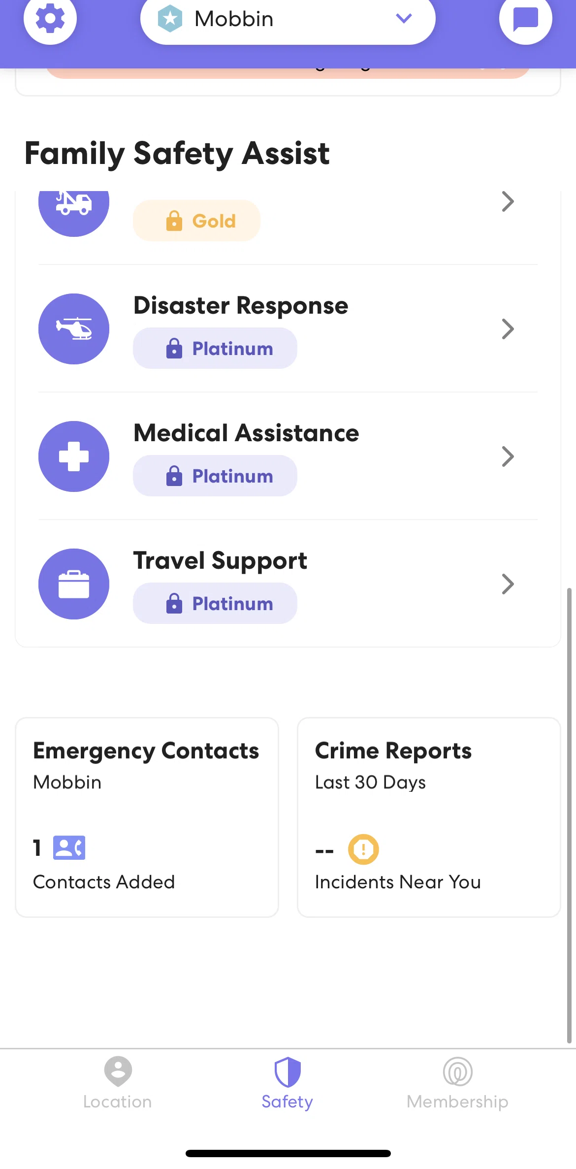 Life360 Screen screen in the Adding emergency contacts flow
