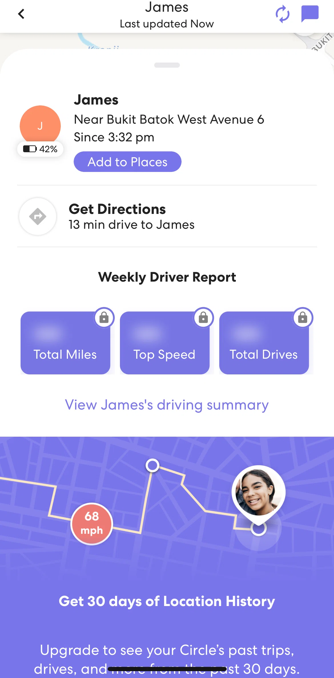 Life360 Screen screen in the Adding to places flow