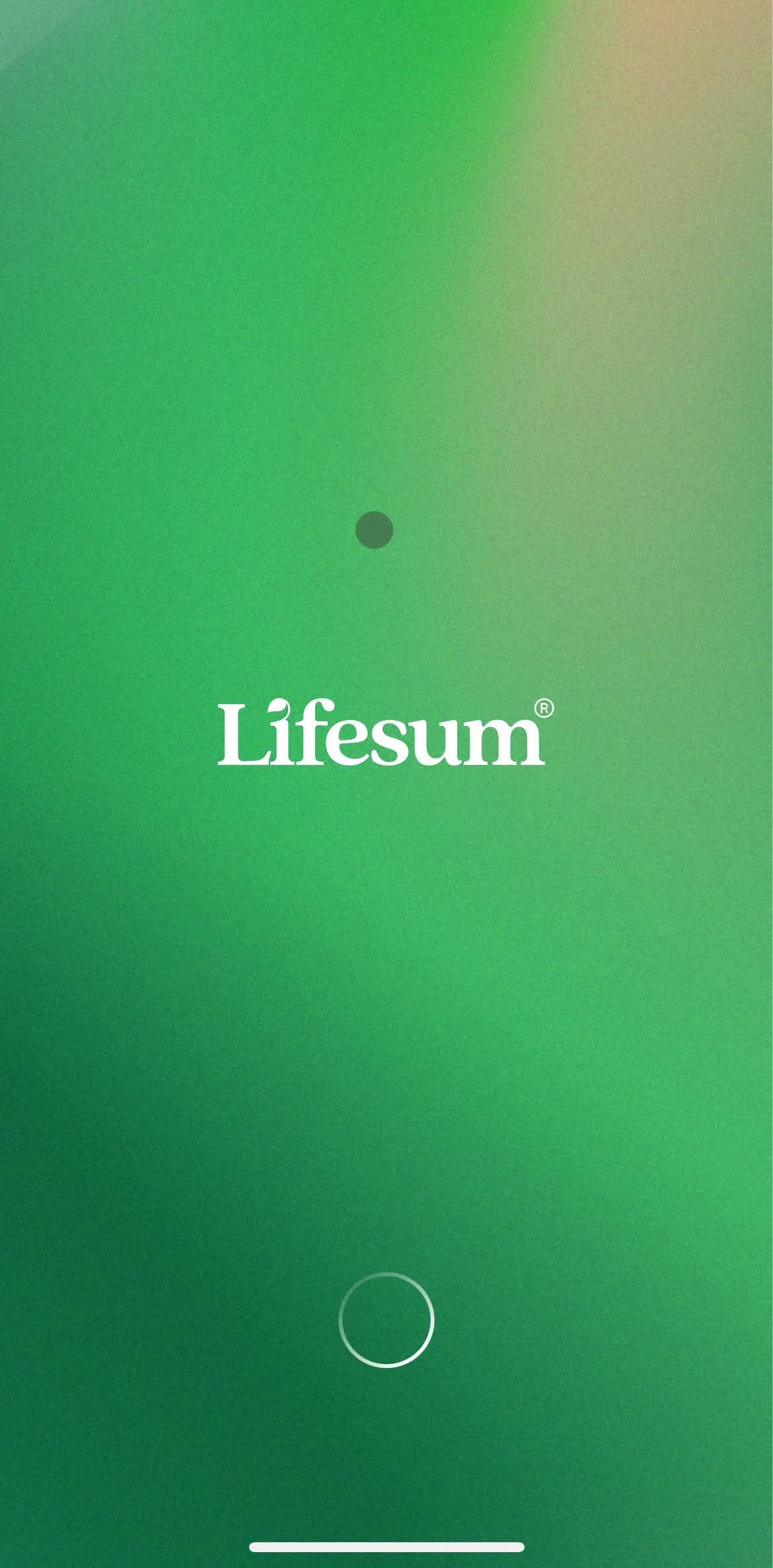 Lifesum Splash screen screen in the Onboarding flow