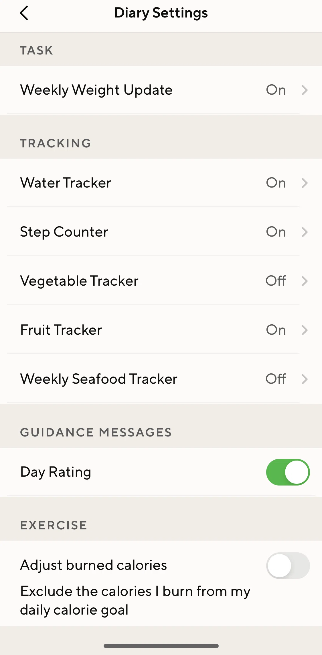 Lifesum Screen screen in the Turning on a food tracker flow
