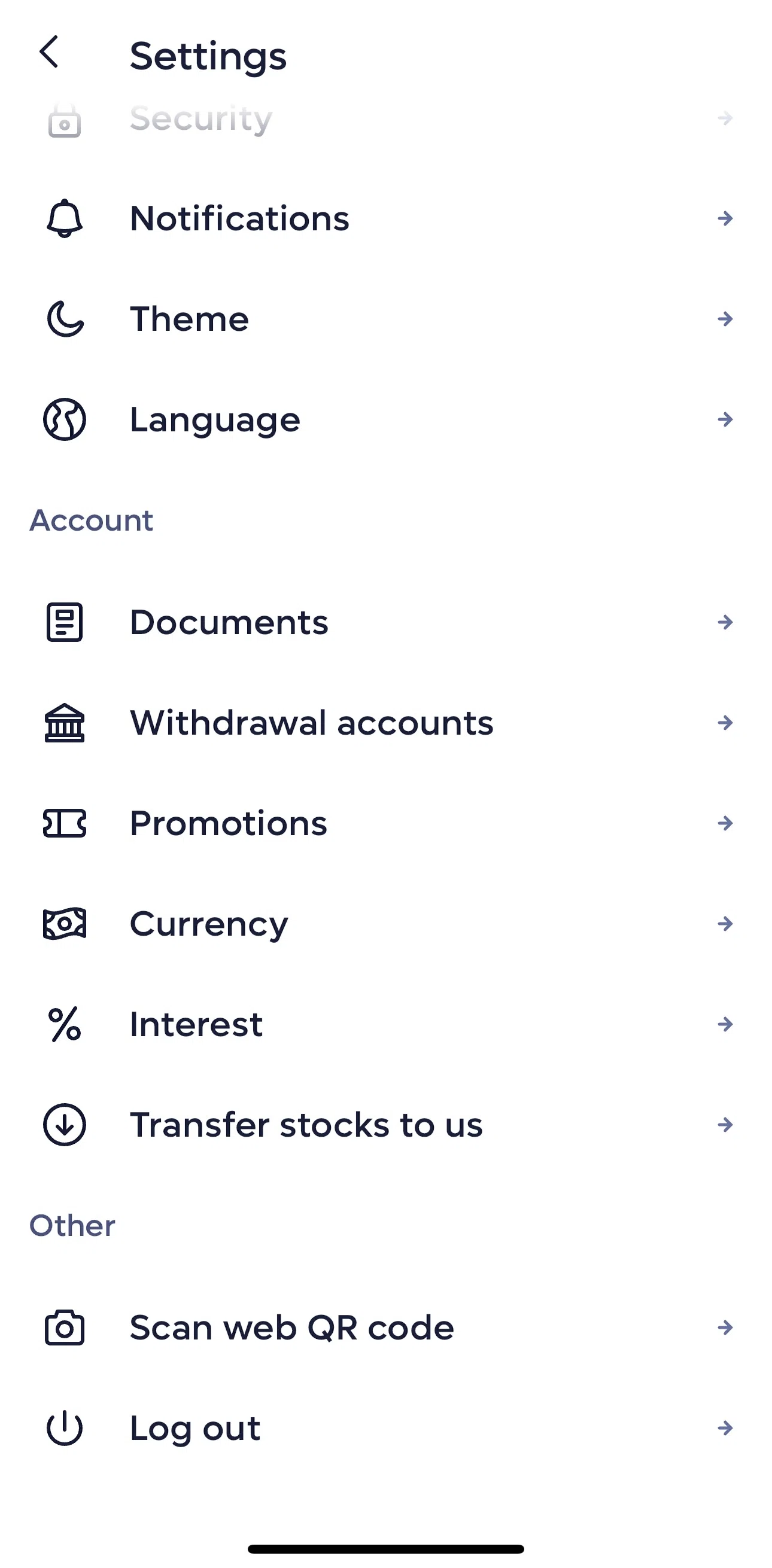 Lightyear Screen screen in the Logging out flow