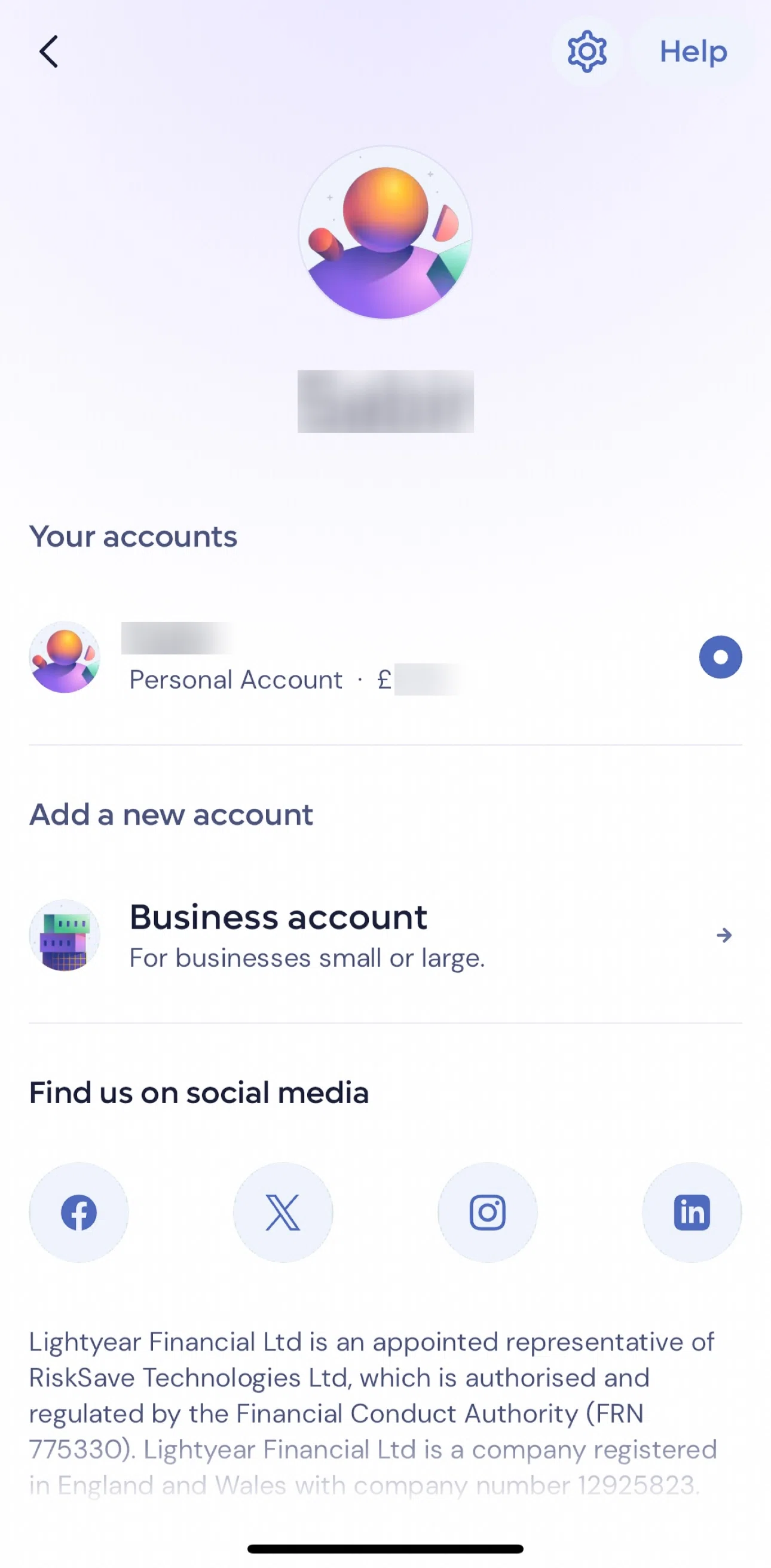 Lightyear Screen screen in the Settings flow