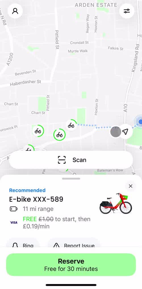 Lime Bike details screen in the Cancelling Your Subscription flow