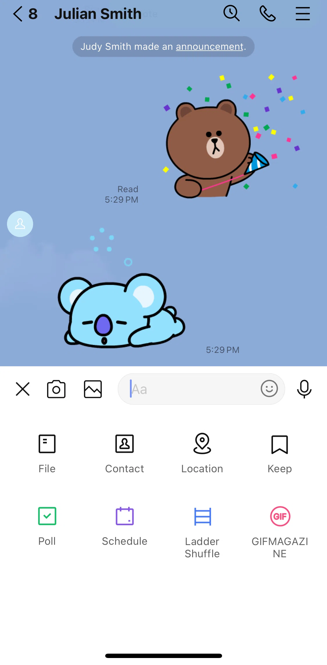 LINE Screen screen in the Adding a schedule flow