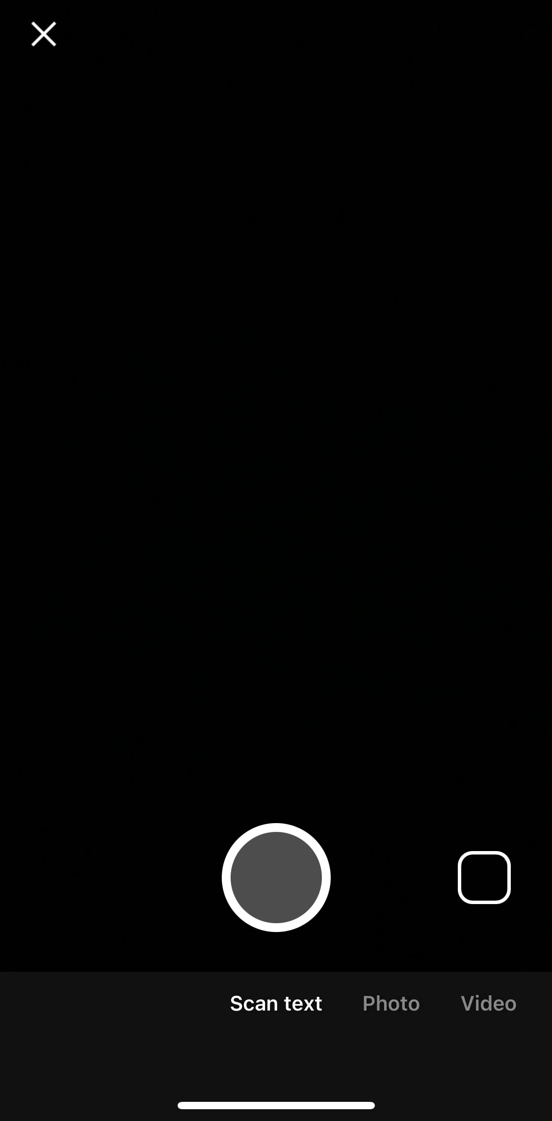 LINE Screen screen in the Scanning text flow