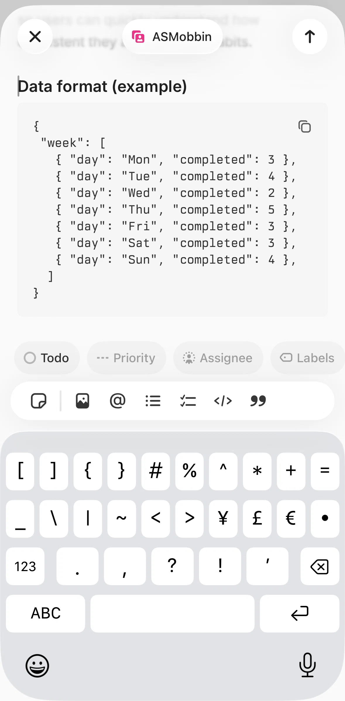 Linear Mobile Screen screen in the Copying a code flow