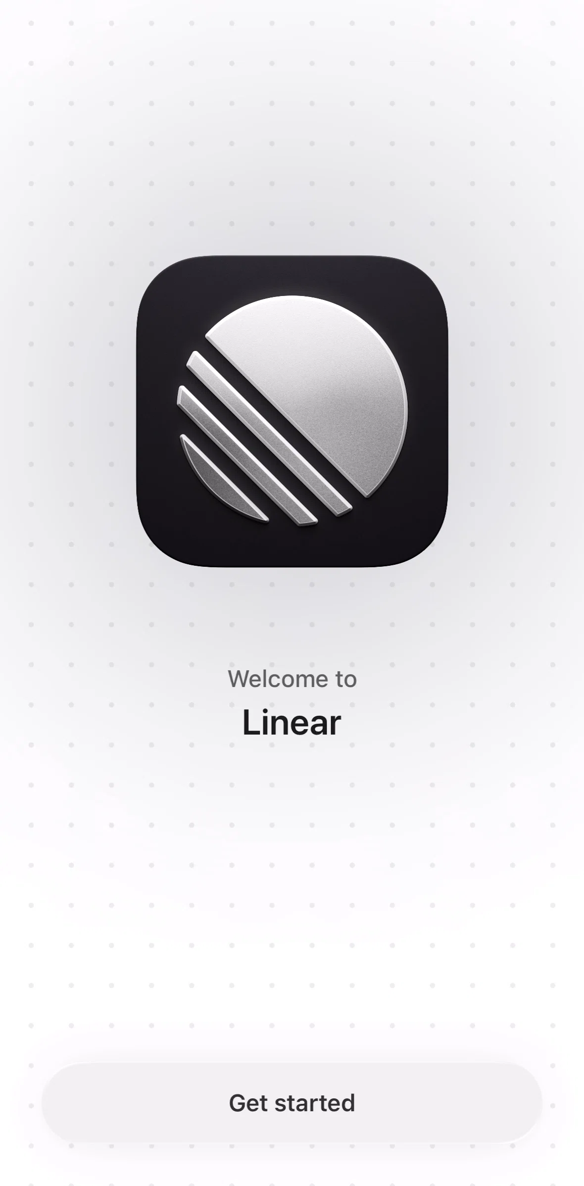 Linear Mobile Screen screen in the Logging in flow