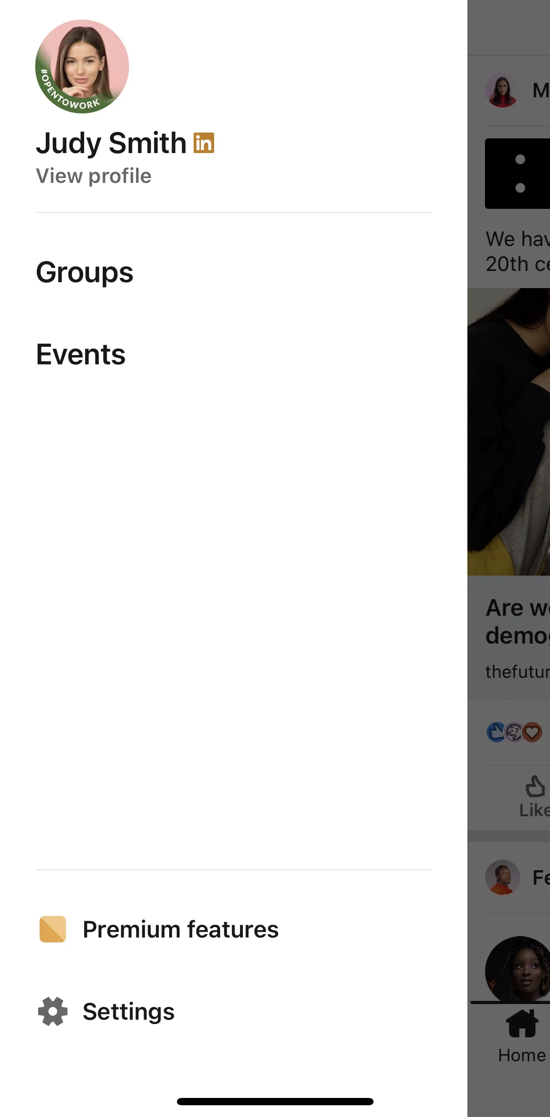 Linkedin Screen 1 screen in the Premium features flow