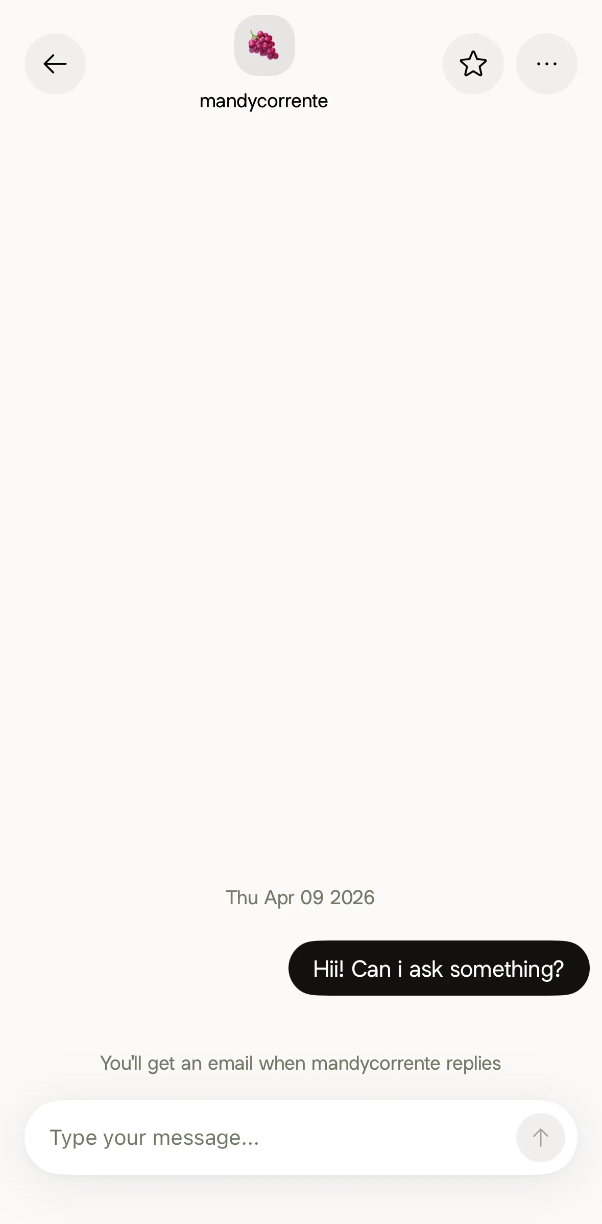 Linktree Screen screen in the Deleting a conversation flow