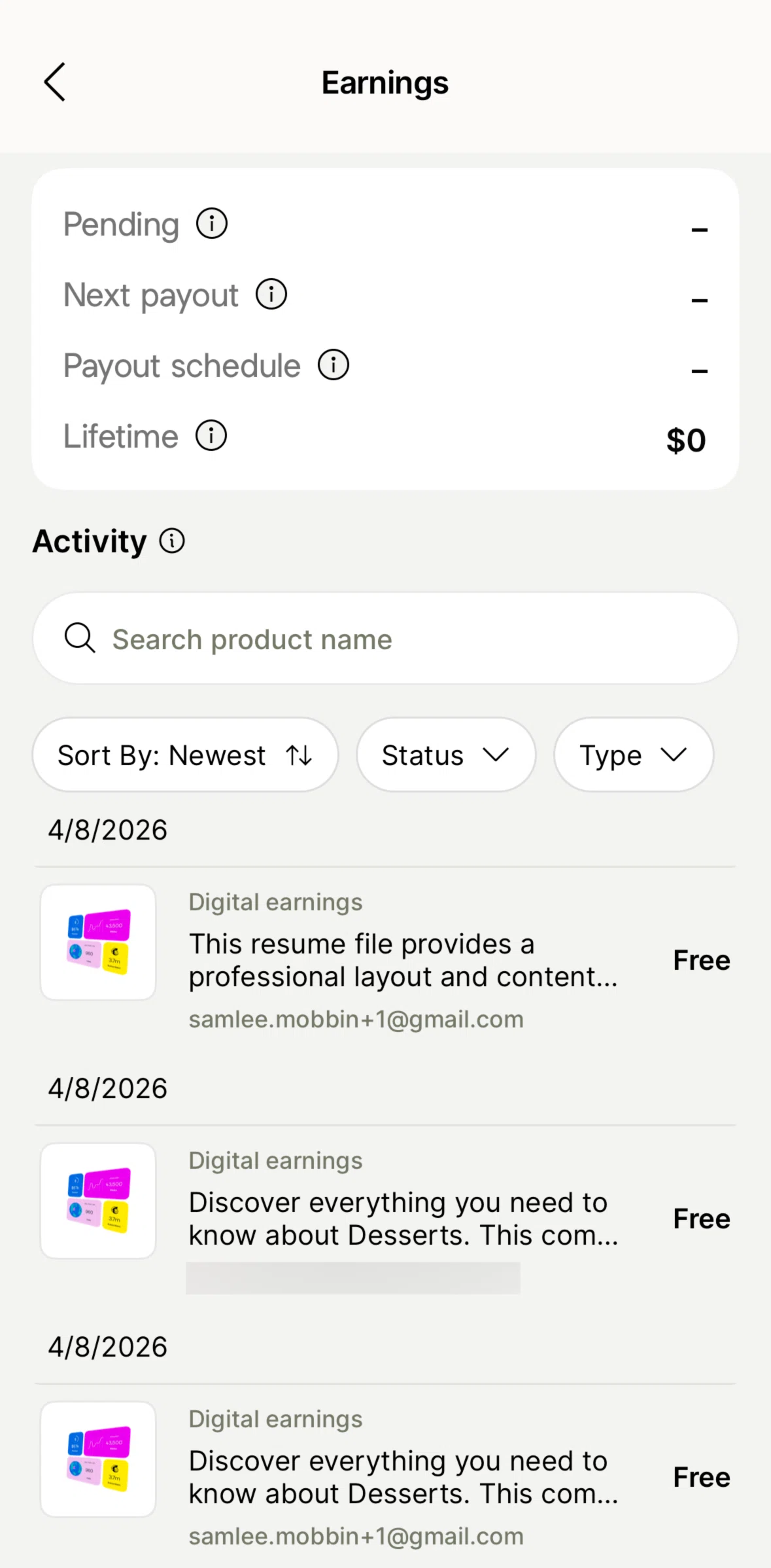 Linktree Screen screen in the Pending information flow