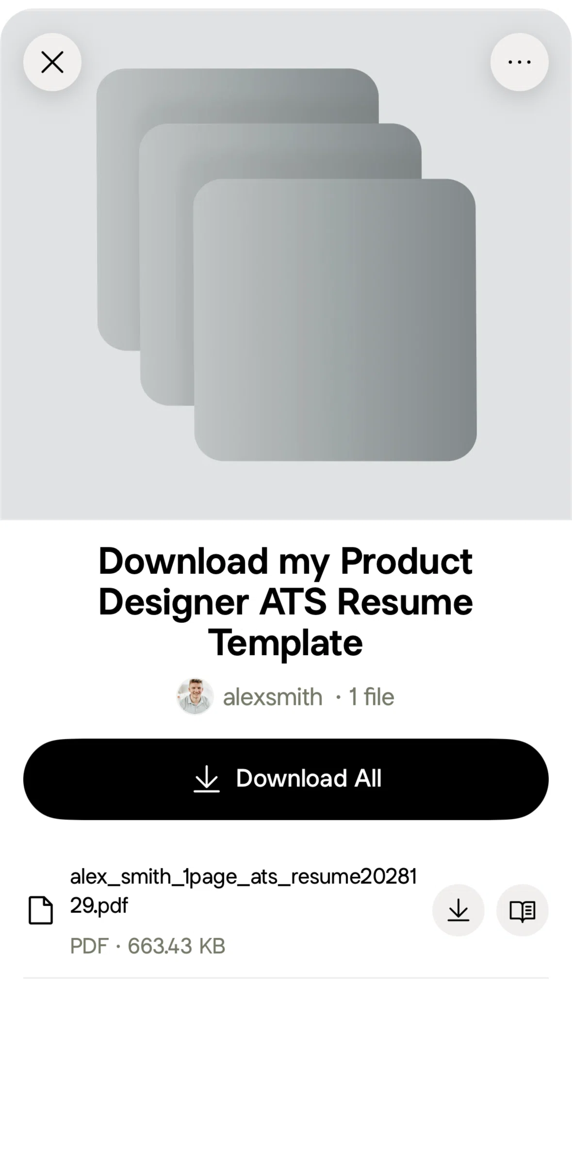 Linktree Screen screen in the Preview a file flow