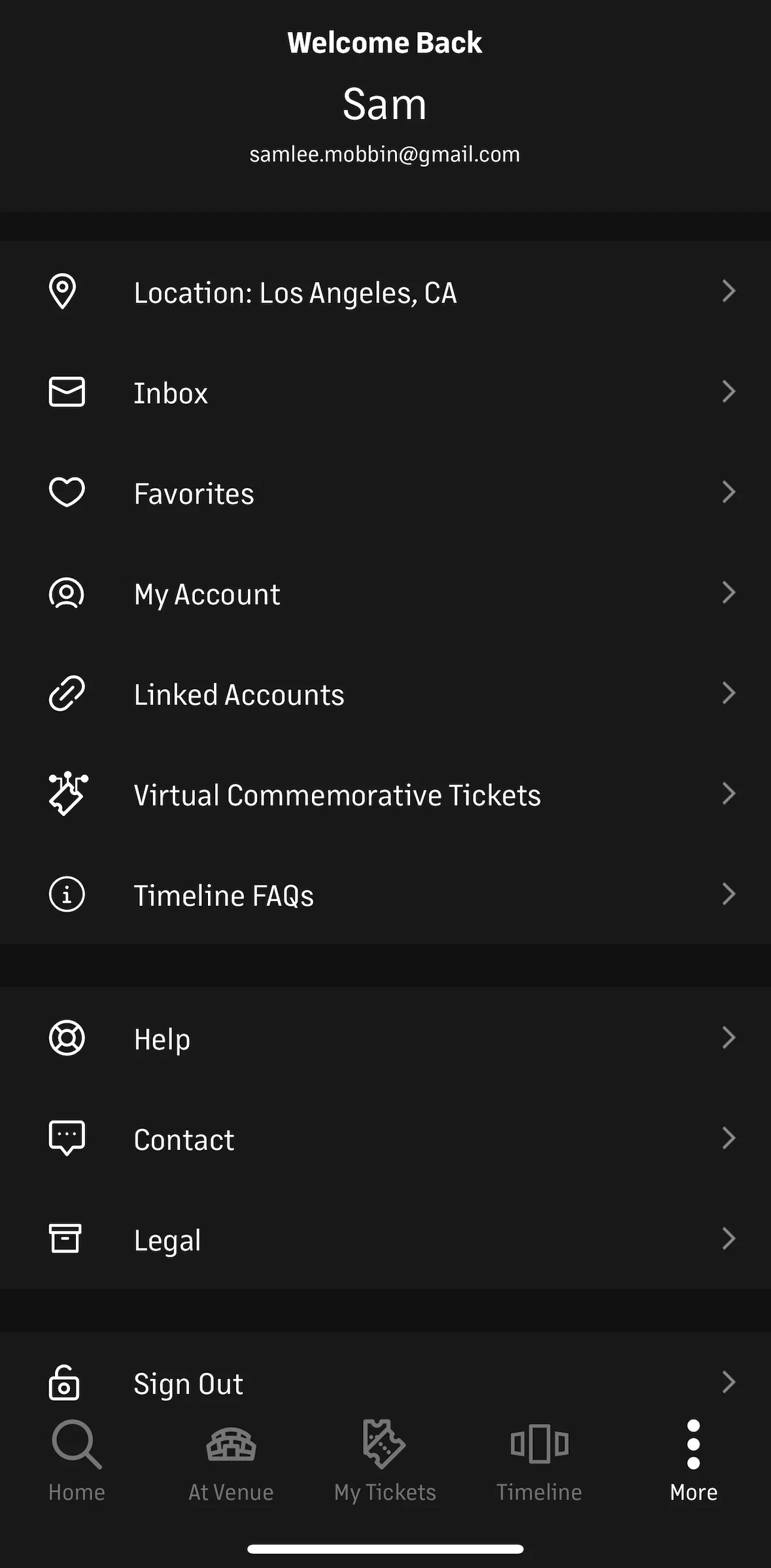 Live Nation Screen screen in the Connecting to Spotify flow