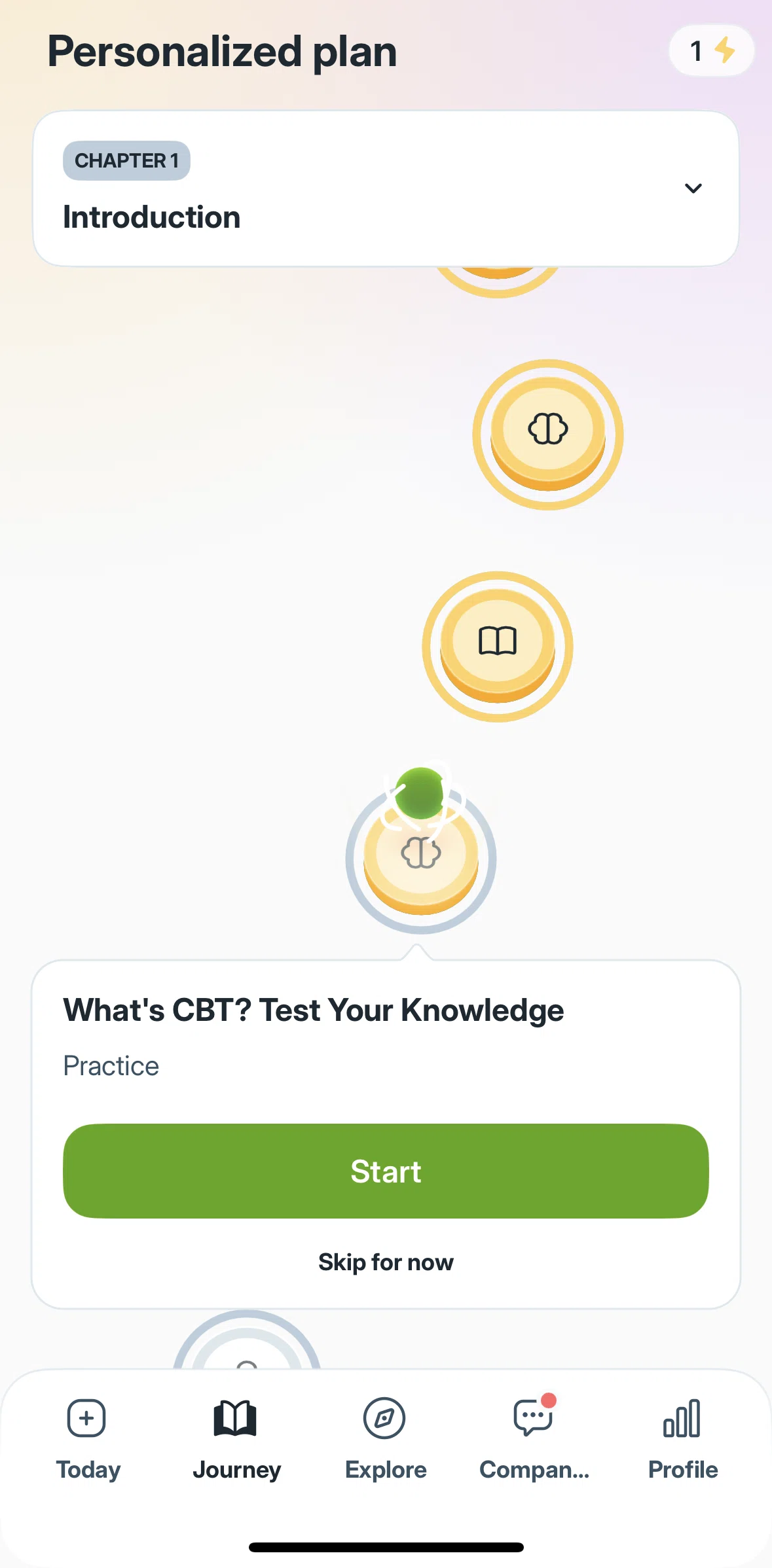 Liven Screen screen in the Completing a quiz flow