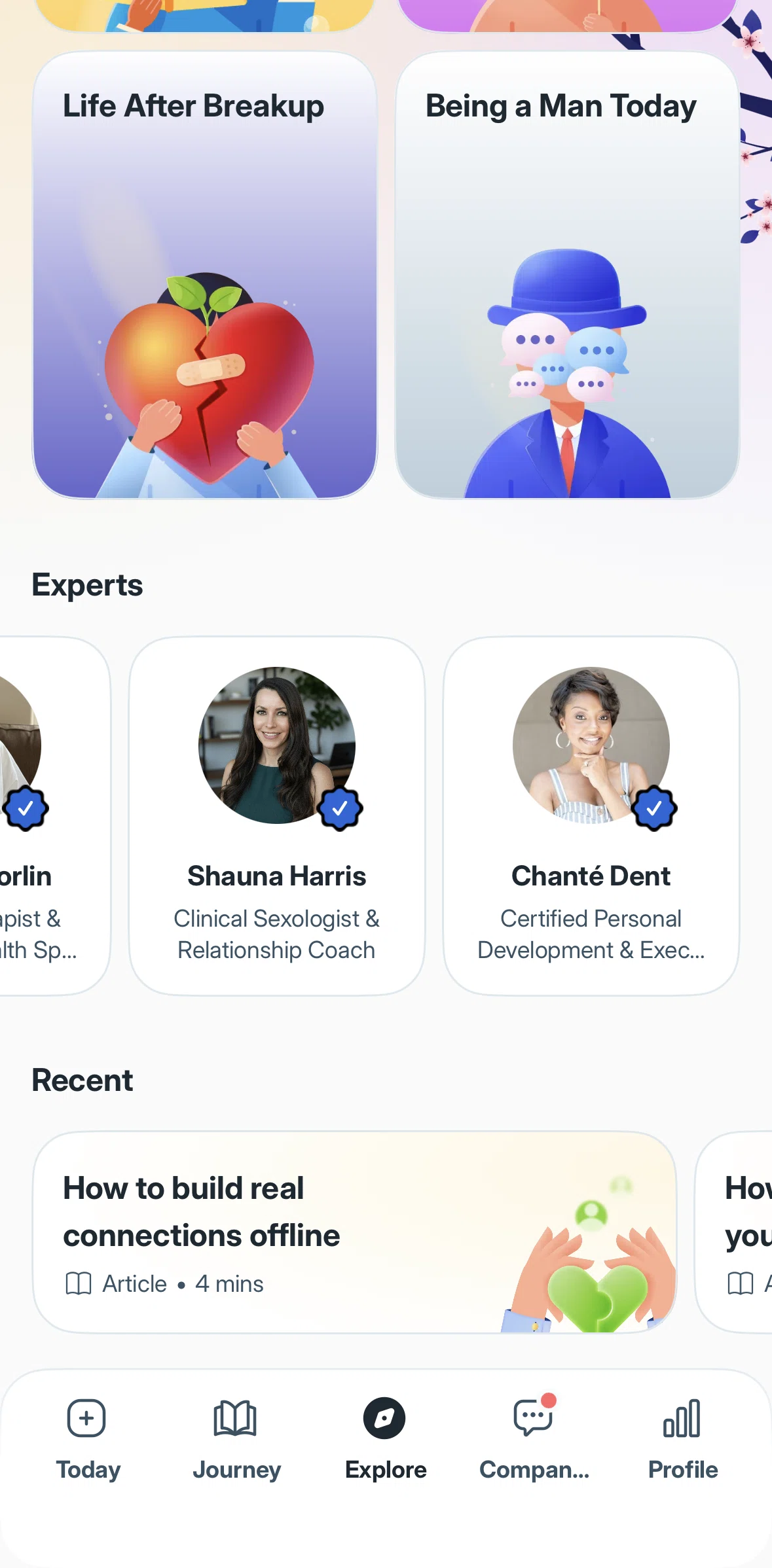 Liven Screen screen in the Expert detail flow