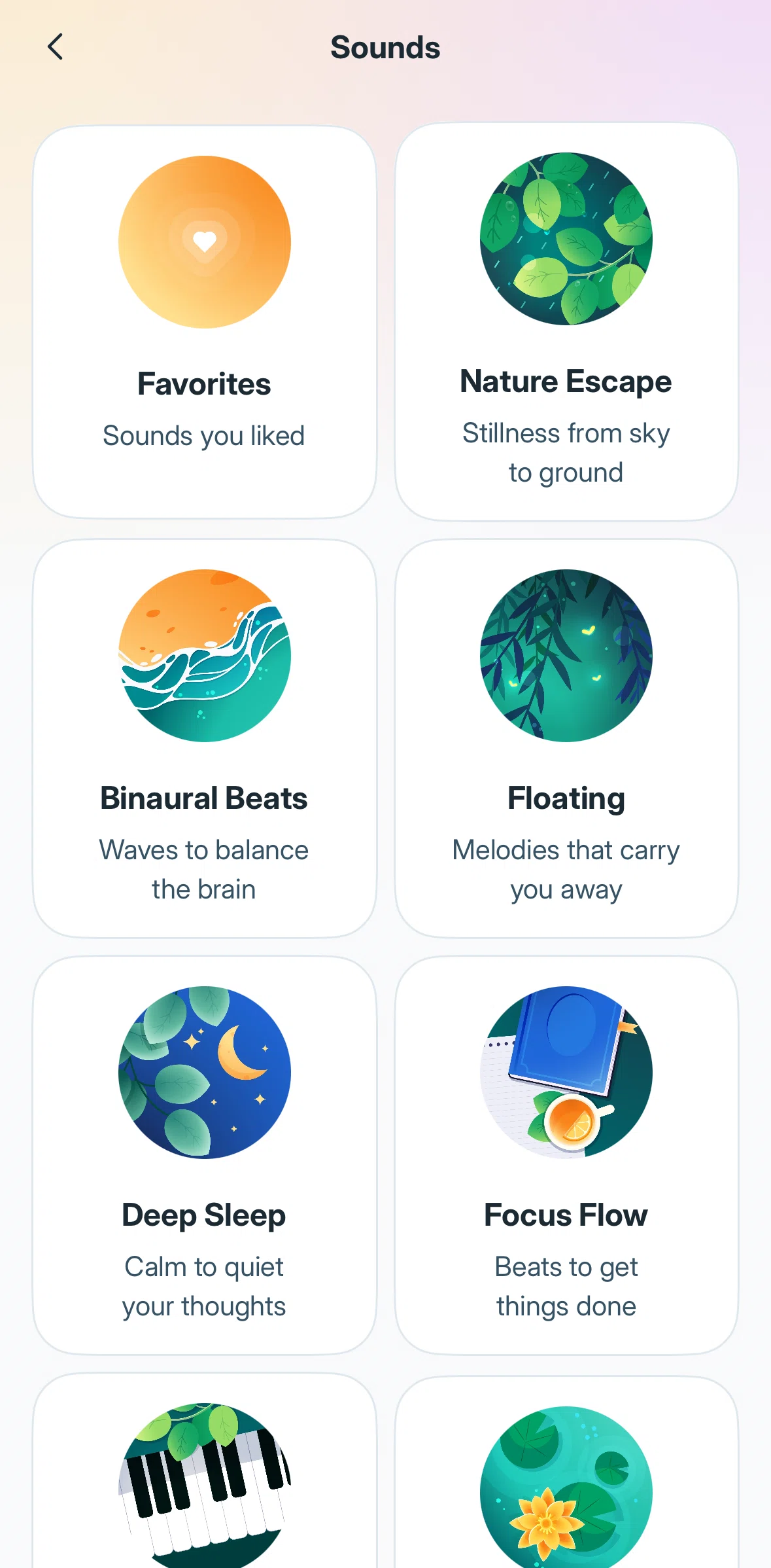 Liven Screen screen in the Sound detail flow