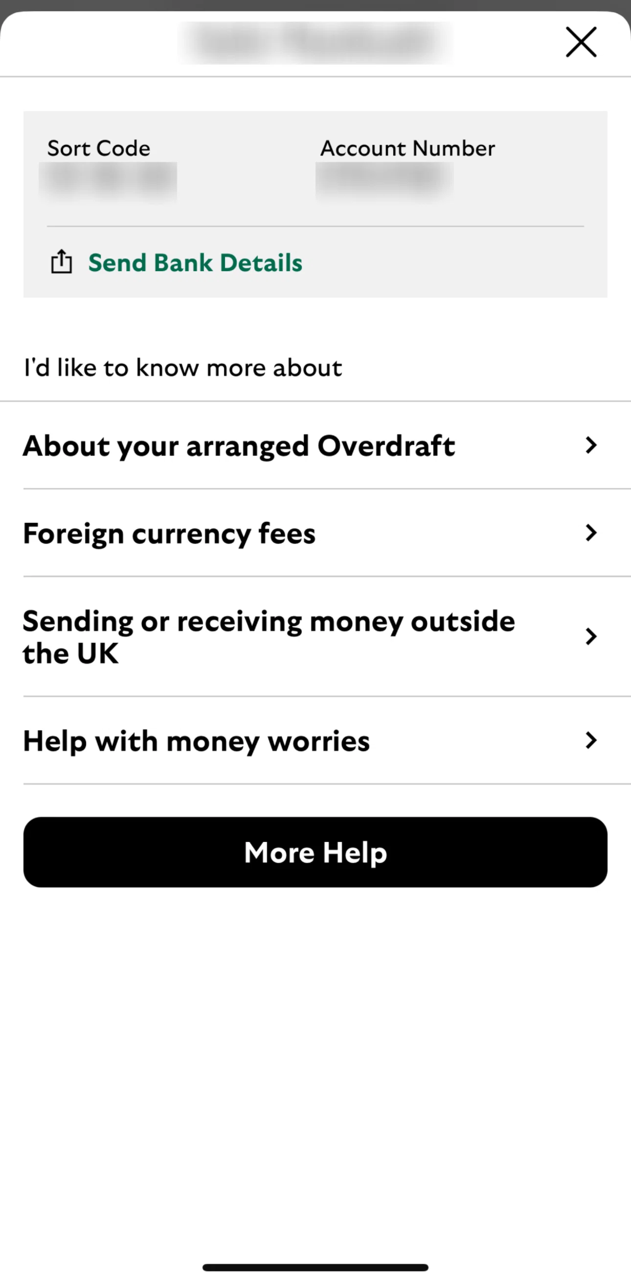 Lloyds Mobile Banking Screen screen in the About arranged overdraft flow